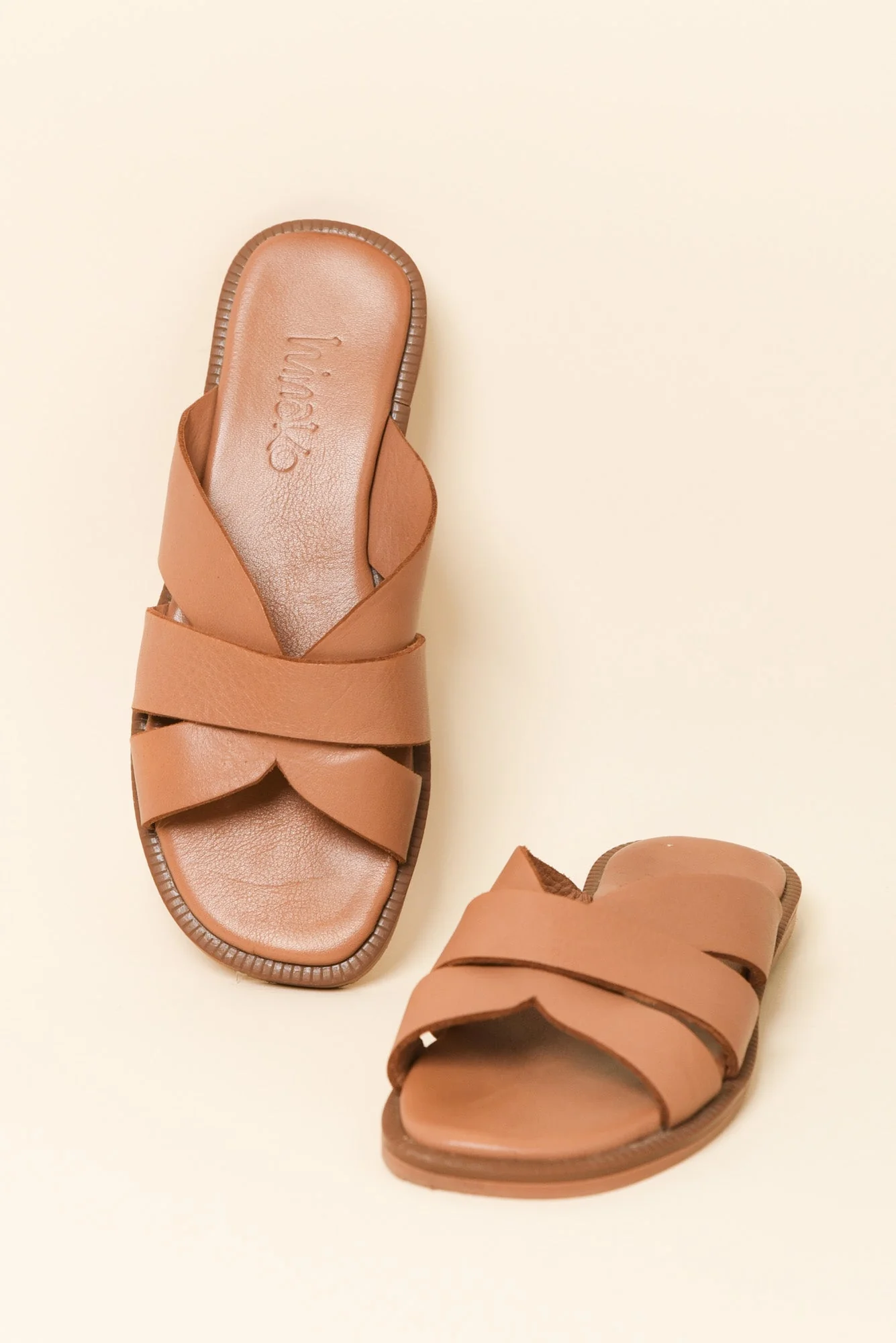 Adelaide Brandy Leather Slide - Image 2