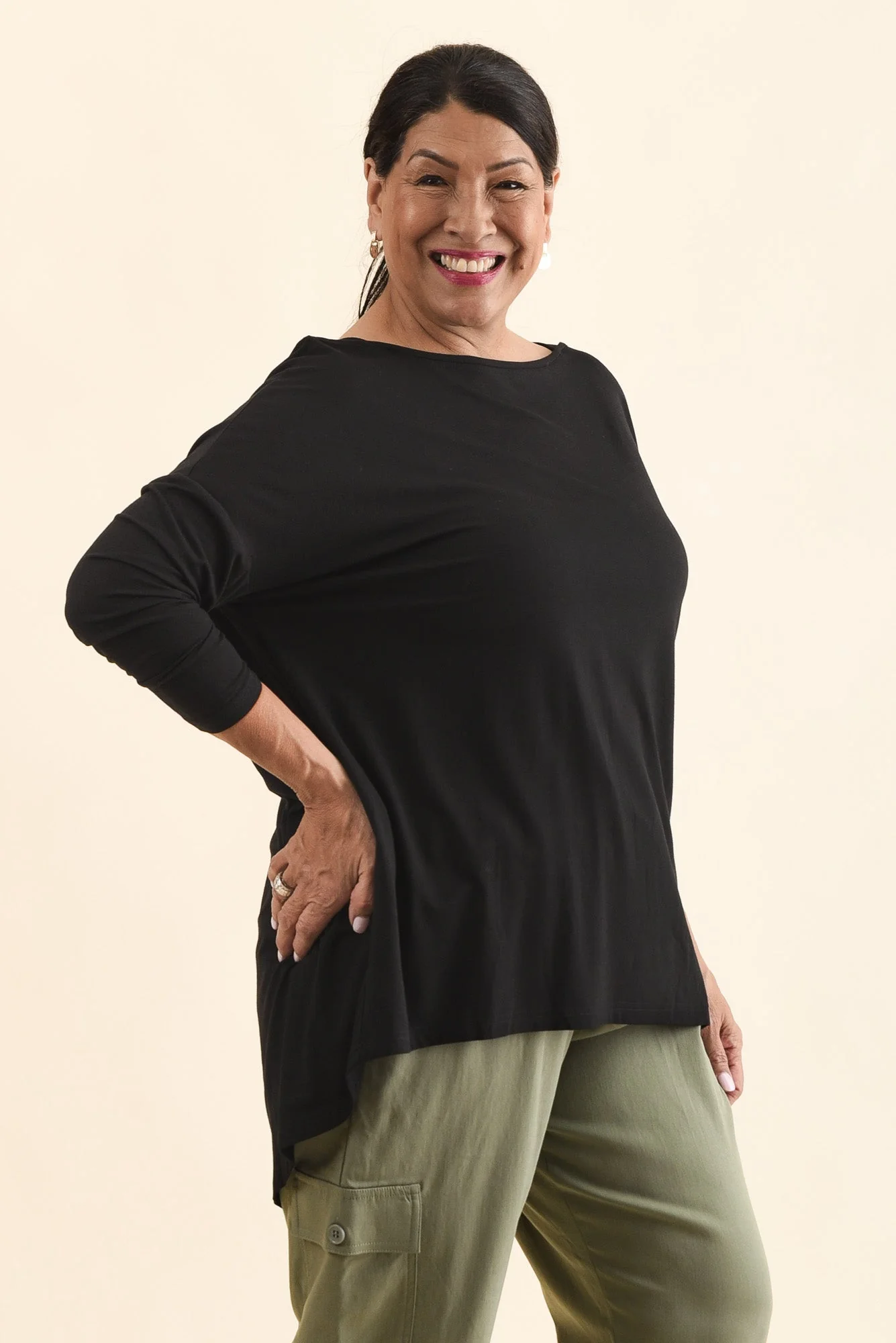 Anakin Black Hi Lo Bamboo Top - Image 10