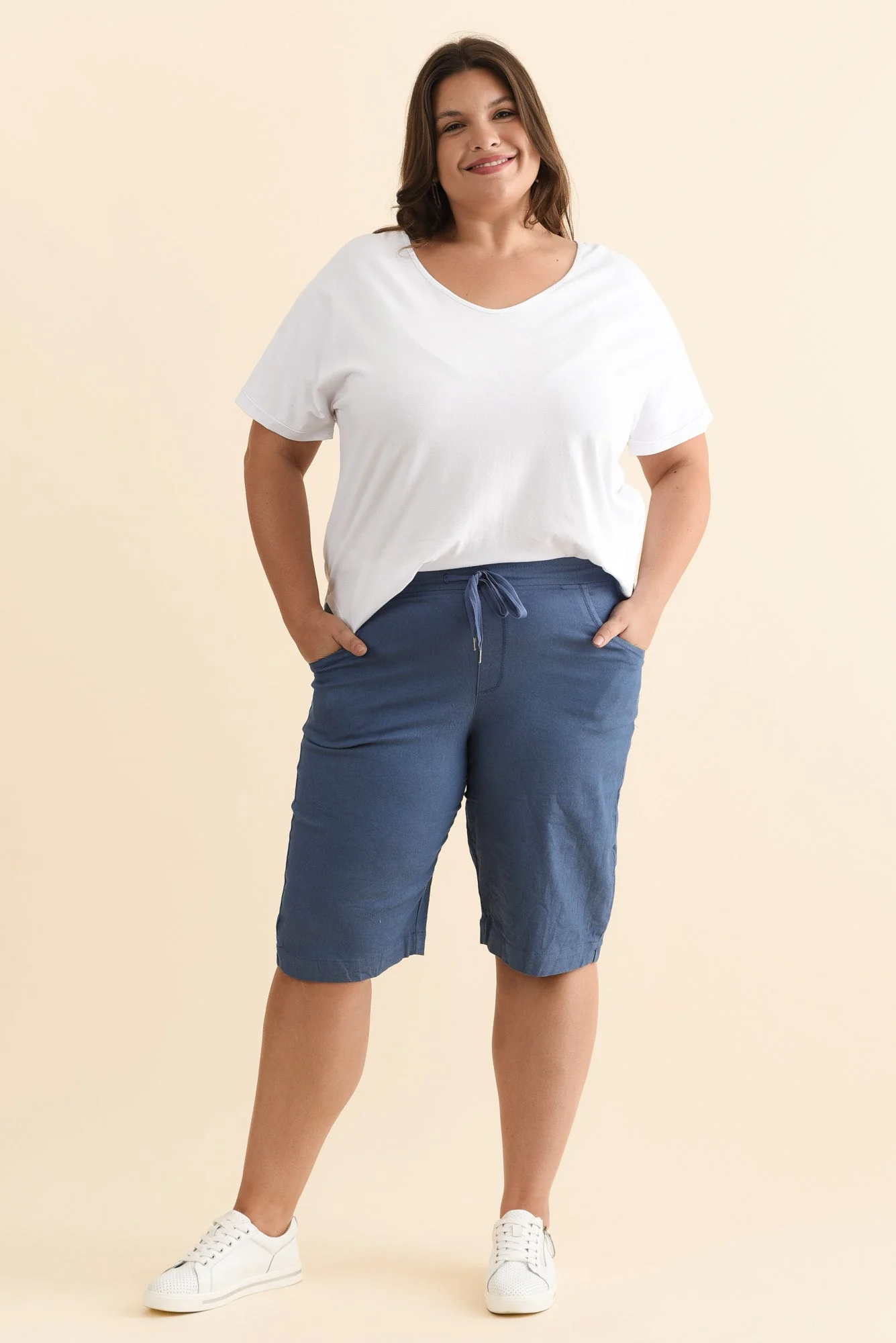 Asha Blue Travel Shorts - Image 9