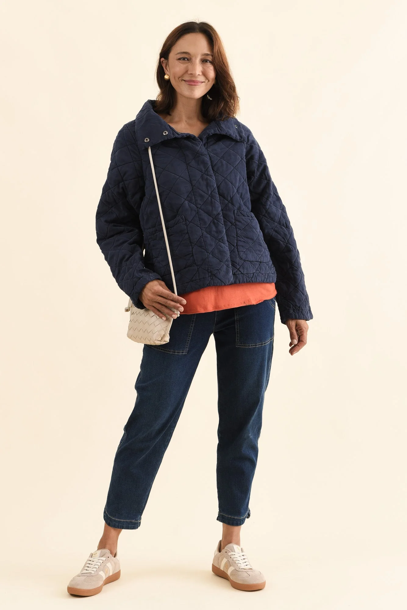 Aurora Navy Quilted Jacket - Image 2