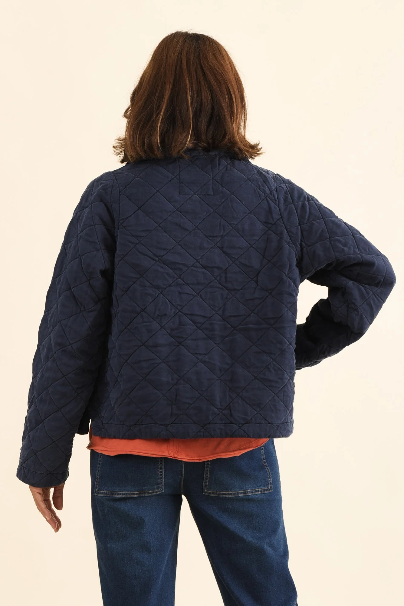 Aurora Navy Quilted Jacket - Image 4