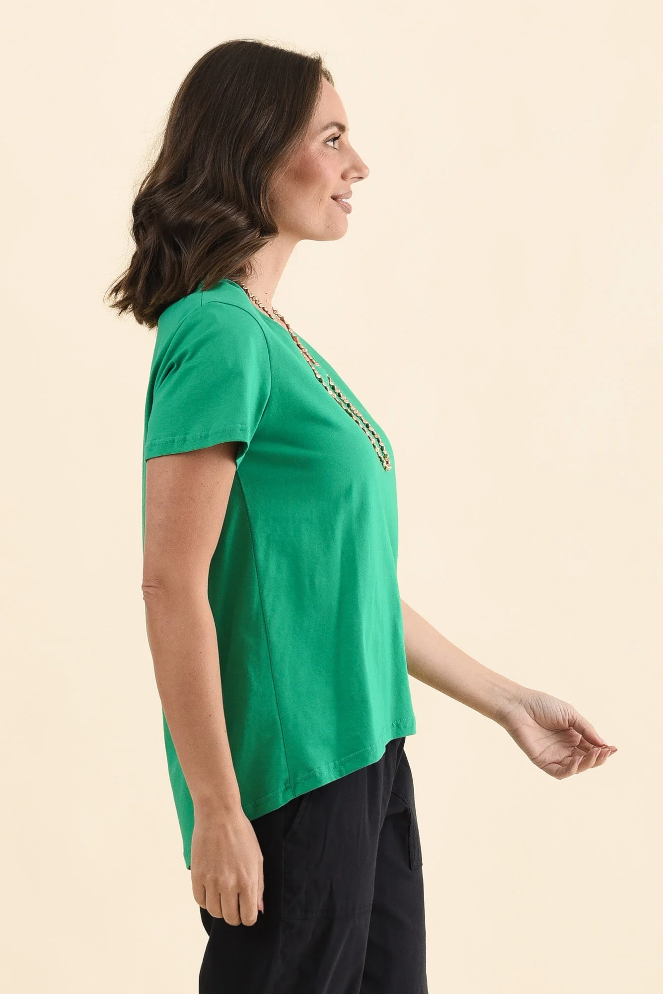 Beau Green Cotton Tee - Image 3