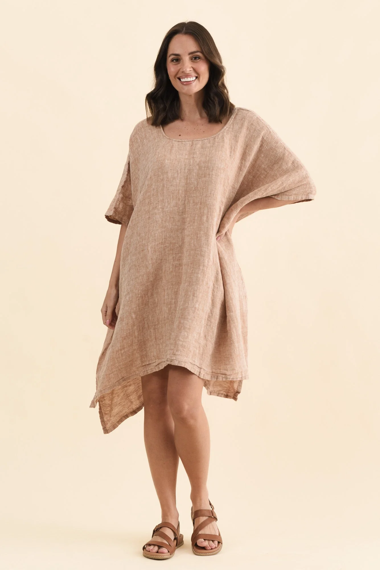 Belize Rust Linen Kaftan
