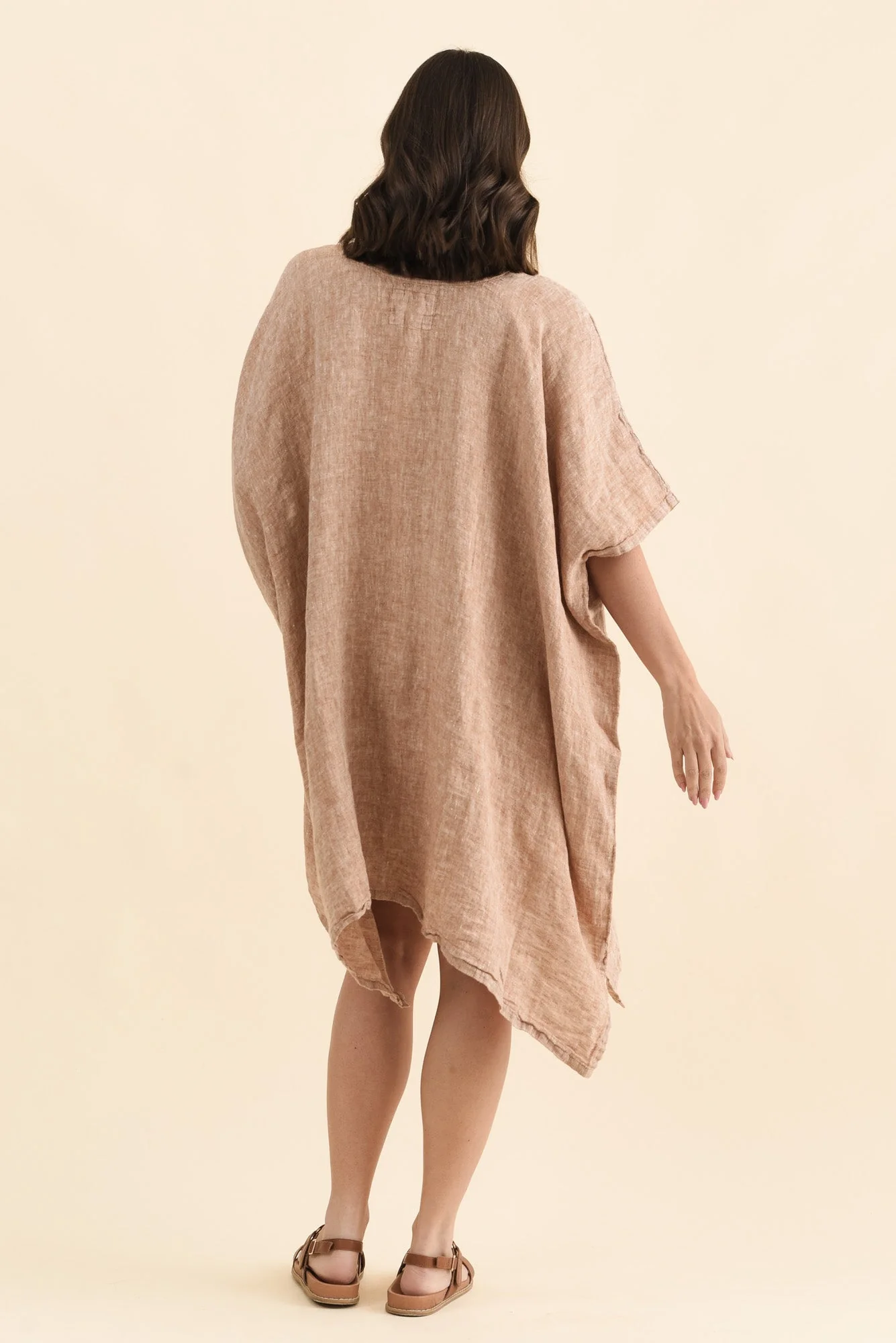 Belize Rust Linen Kaftan - Image 4
