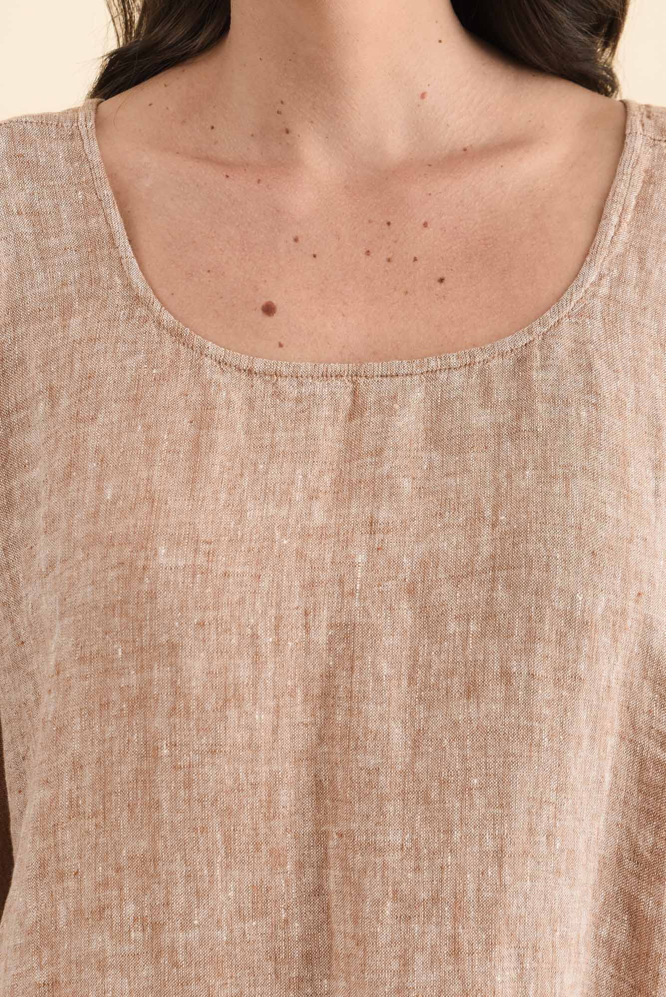 Belize Rust Linen Kaftan - Image 5