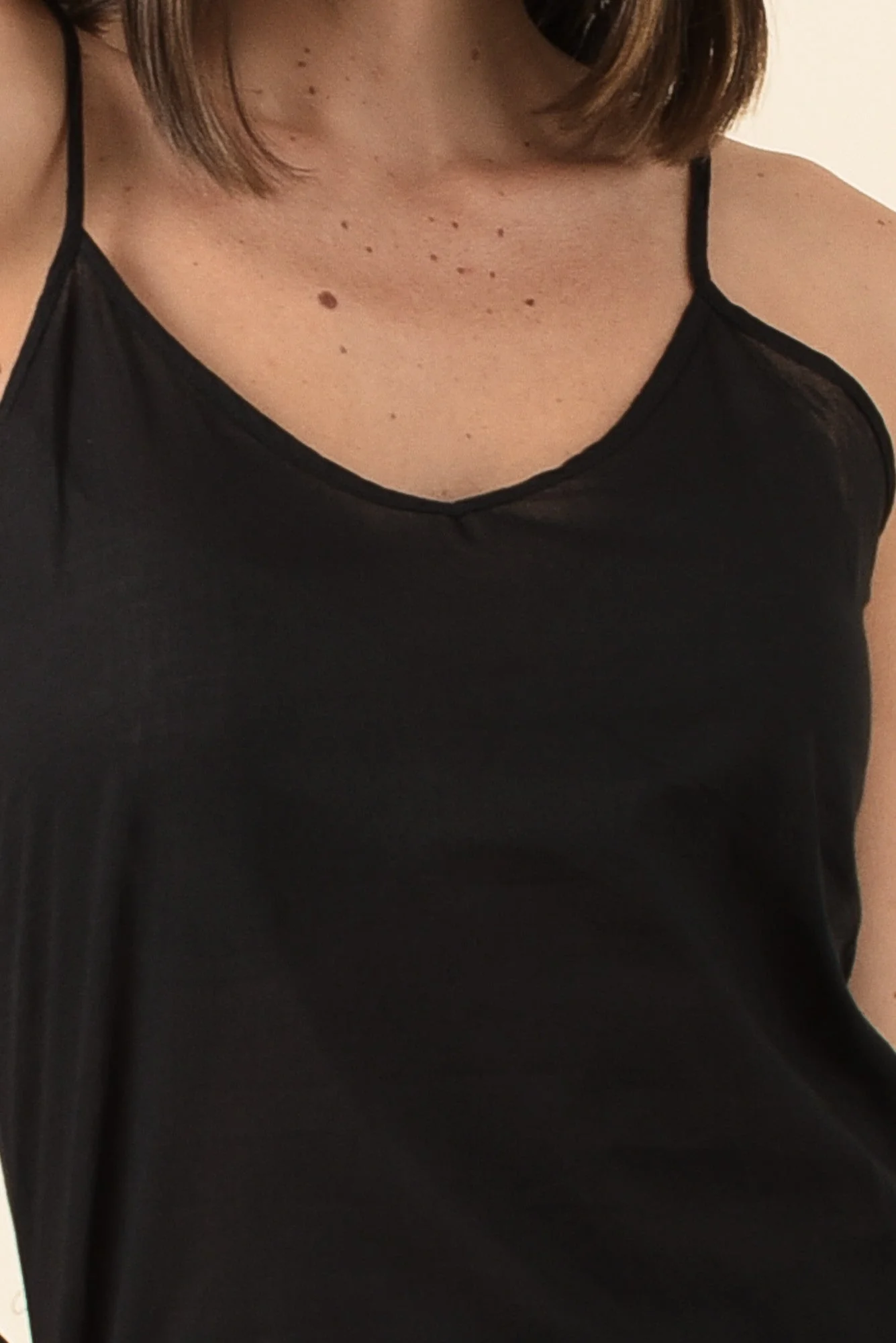 Black Cotton Slip Cami - Image 5