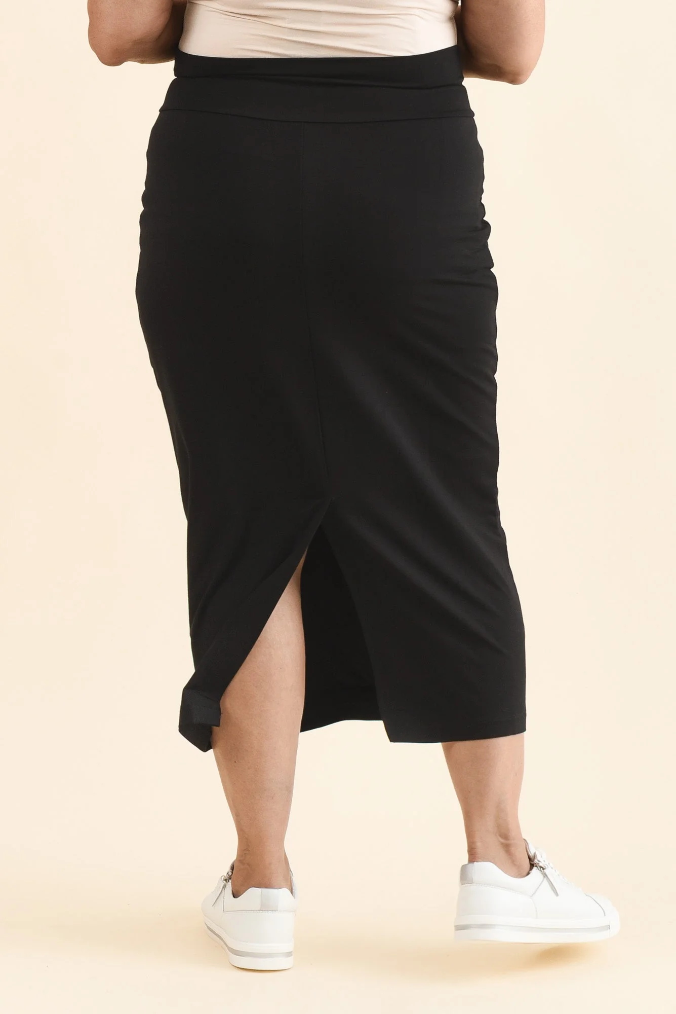 Black Bamboo Maxi Tube Skirt - Image 11