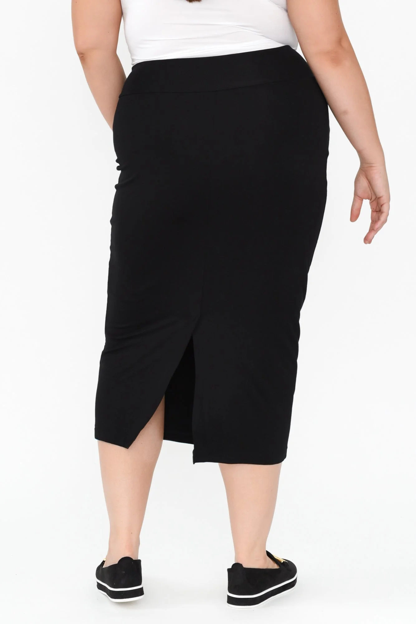 Black Bamboo Maxi Tube Skirt - Image 15