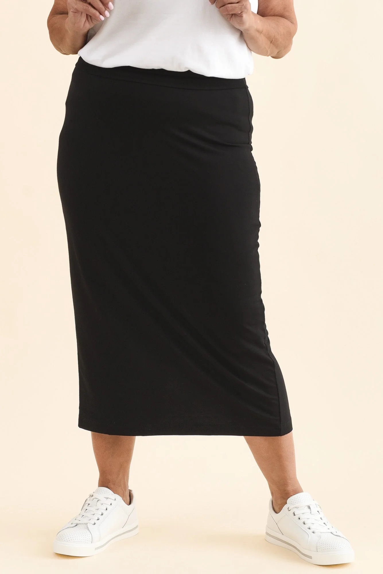 Black Bamboo Maxi Tube Skirt - Image 8