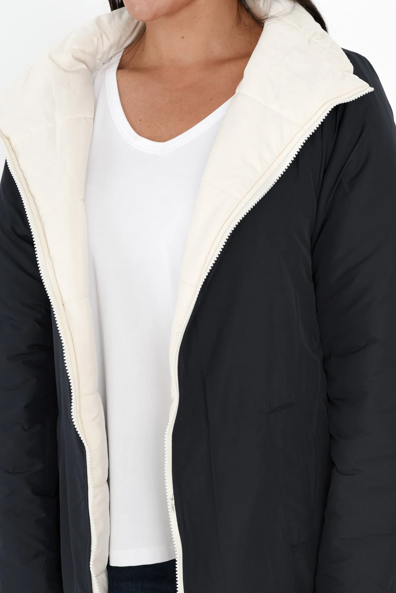 Bowral Ivory Reversible Puffer Jacket - Image 6