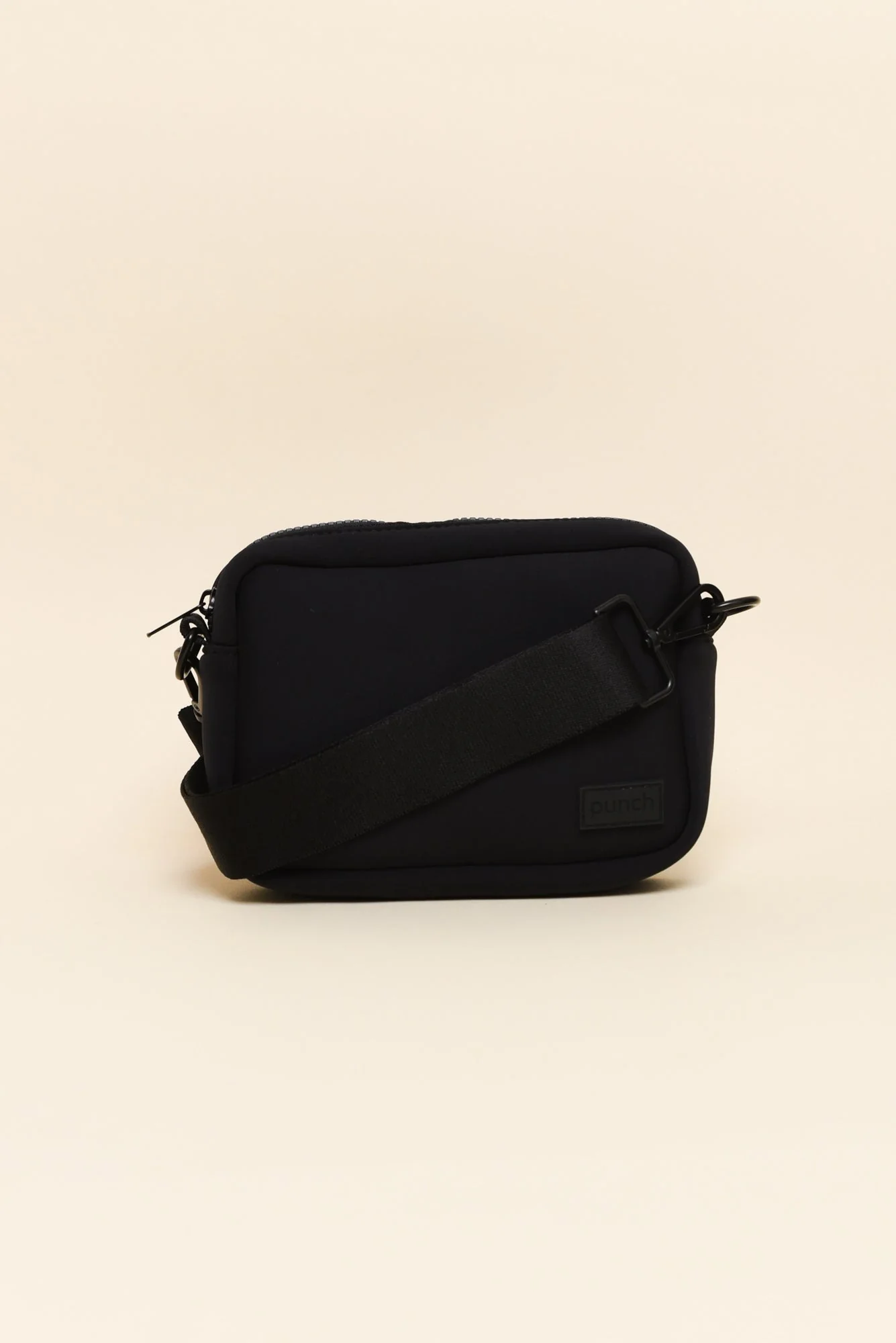 Brodie Black Neoprene Mini Crossbody Bag