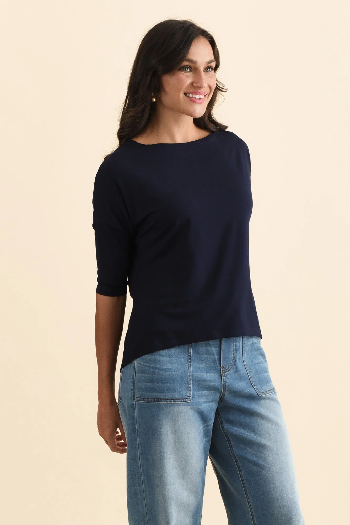 Camila Navy Bamboo Top - Image 5