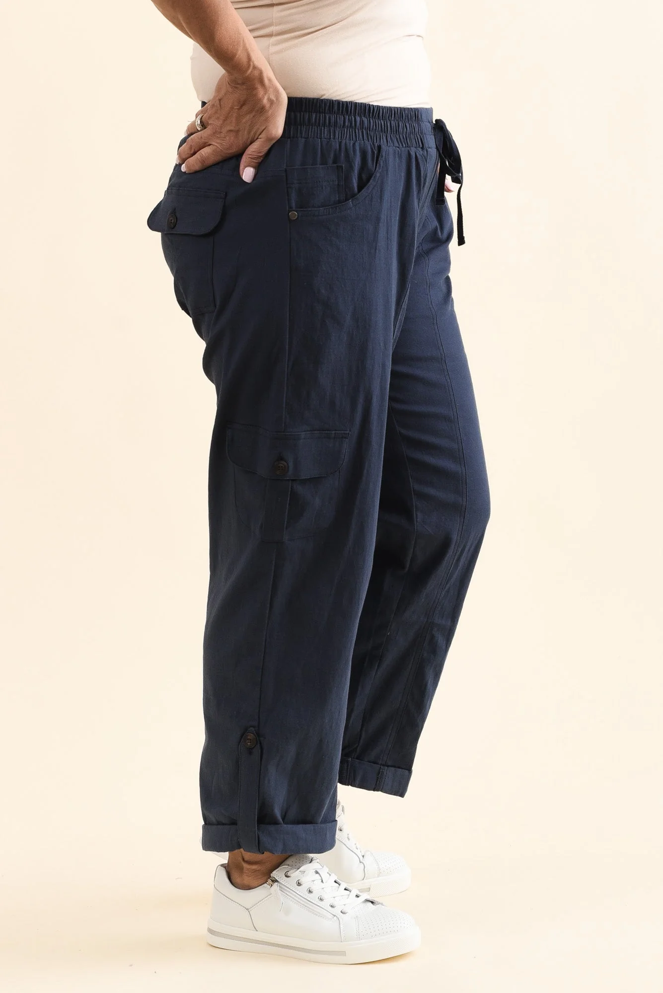 Colette Navy Cargo Pants - Image 11