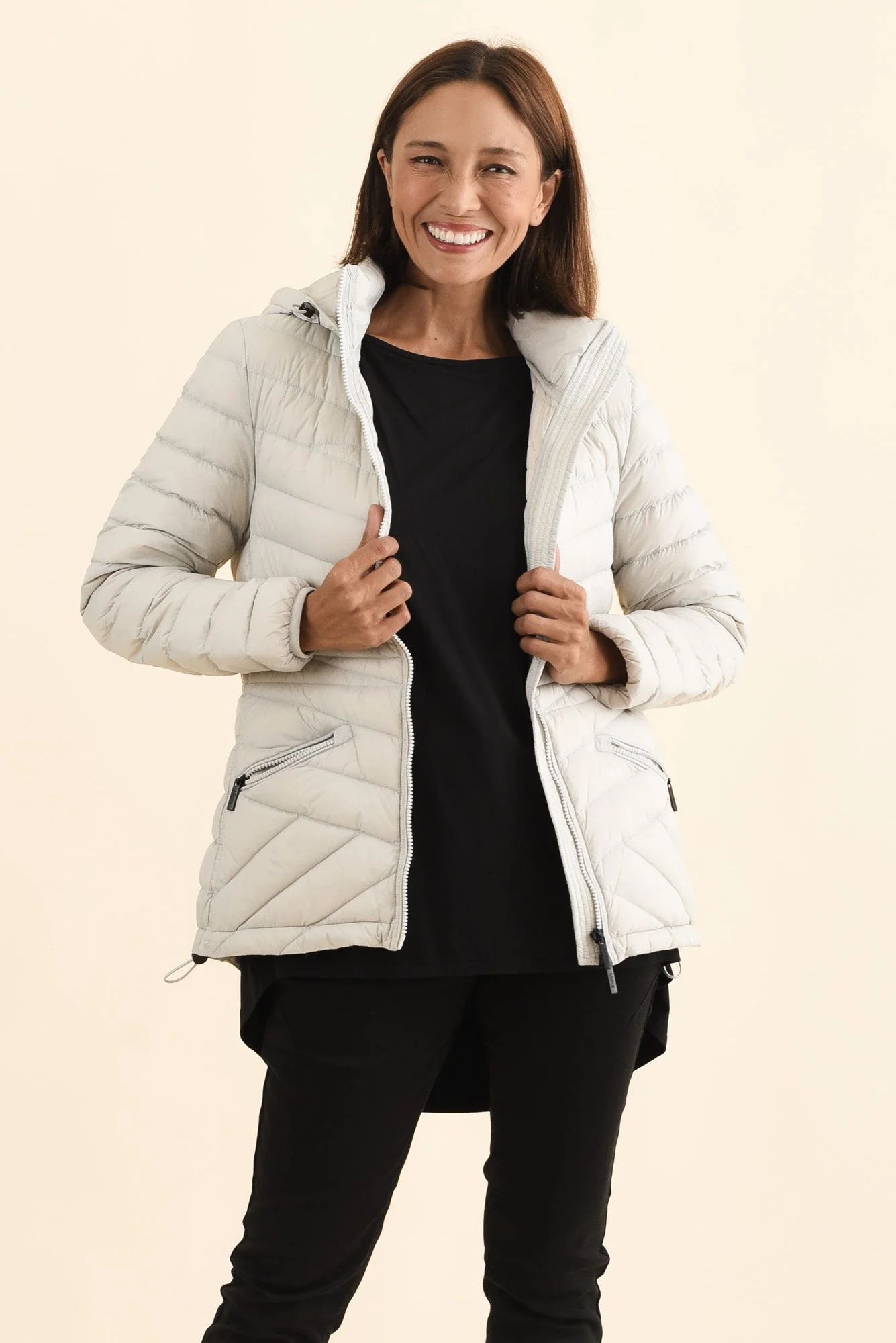 Cushla Grey Down Puffer Jacket