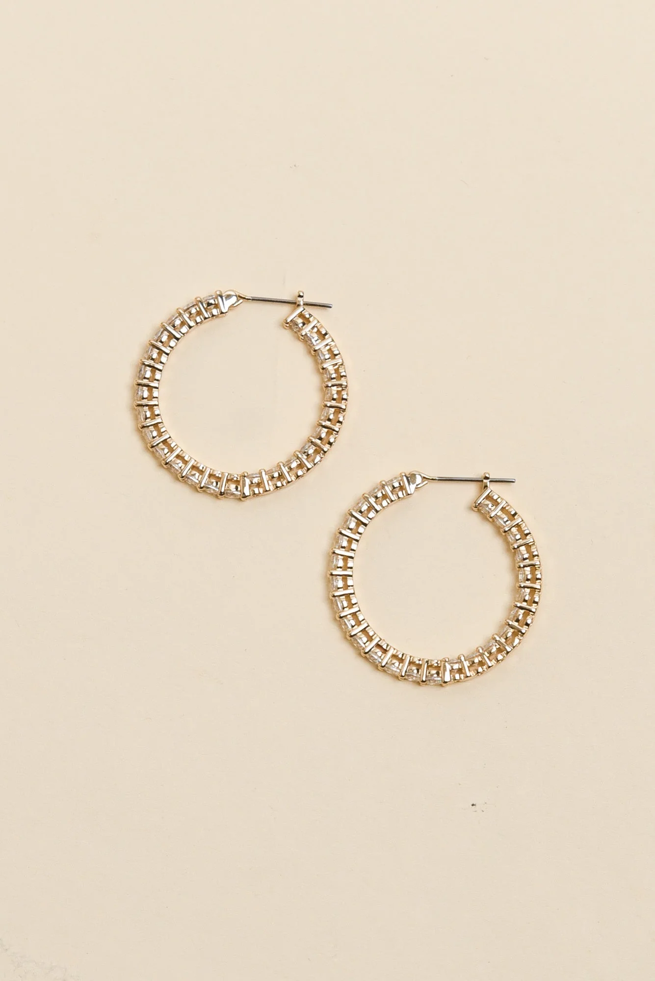 Dolce Vita Gold Diamante Hoop Earrings