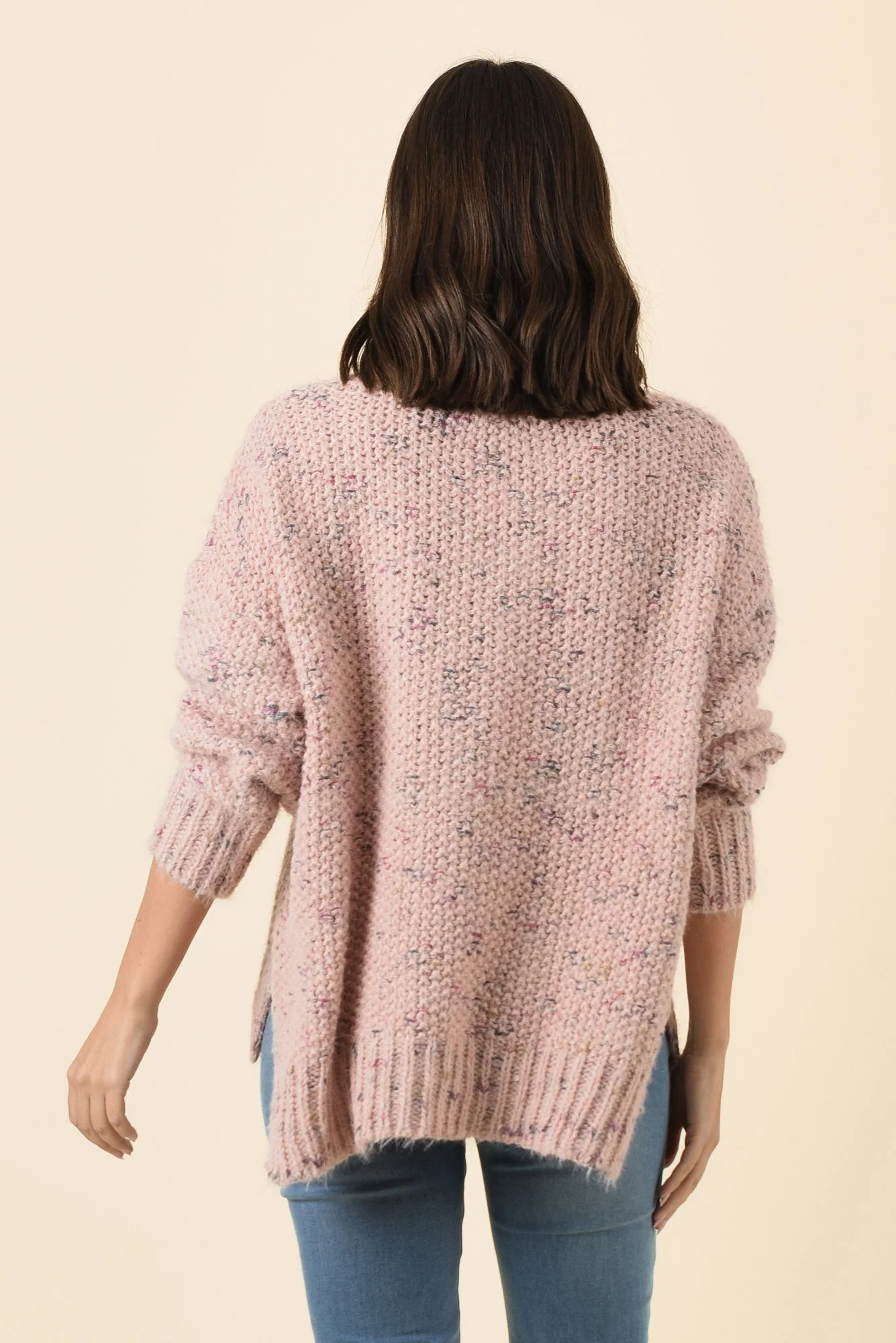 Dunham Pale Pink Speckle Knit Jumper - Image 4