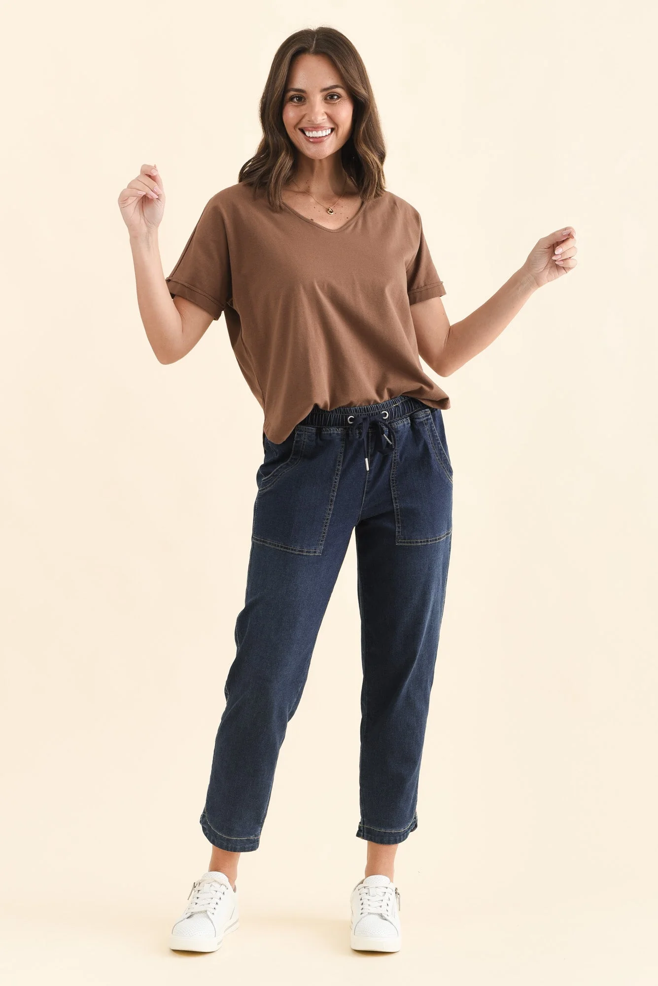 Eliana Dark Blue Denim Stretch Jeans - Image 3