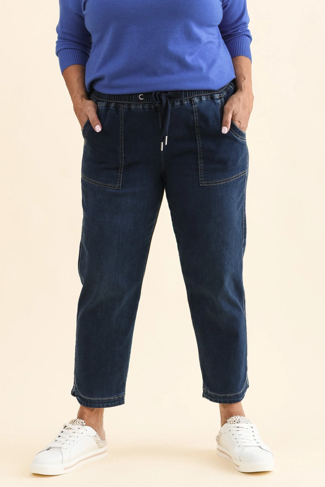 Eliana Dark Blue Denim Stretch Jeans - Image 8