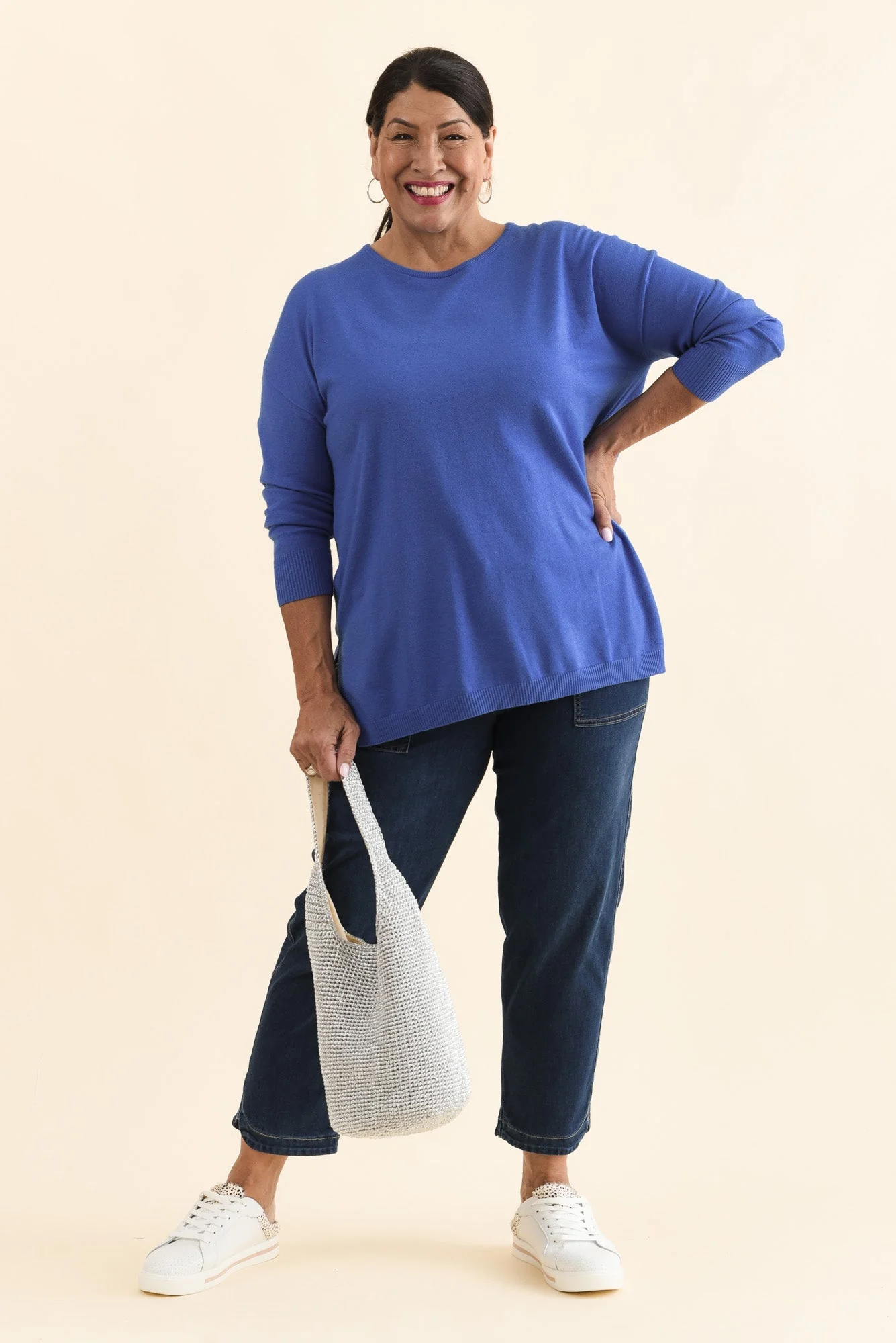 Eliana Dark Blue Denim Stretch Jeans - Image 9