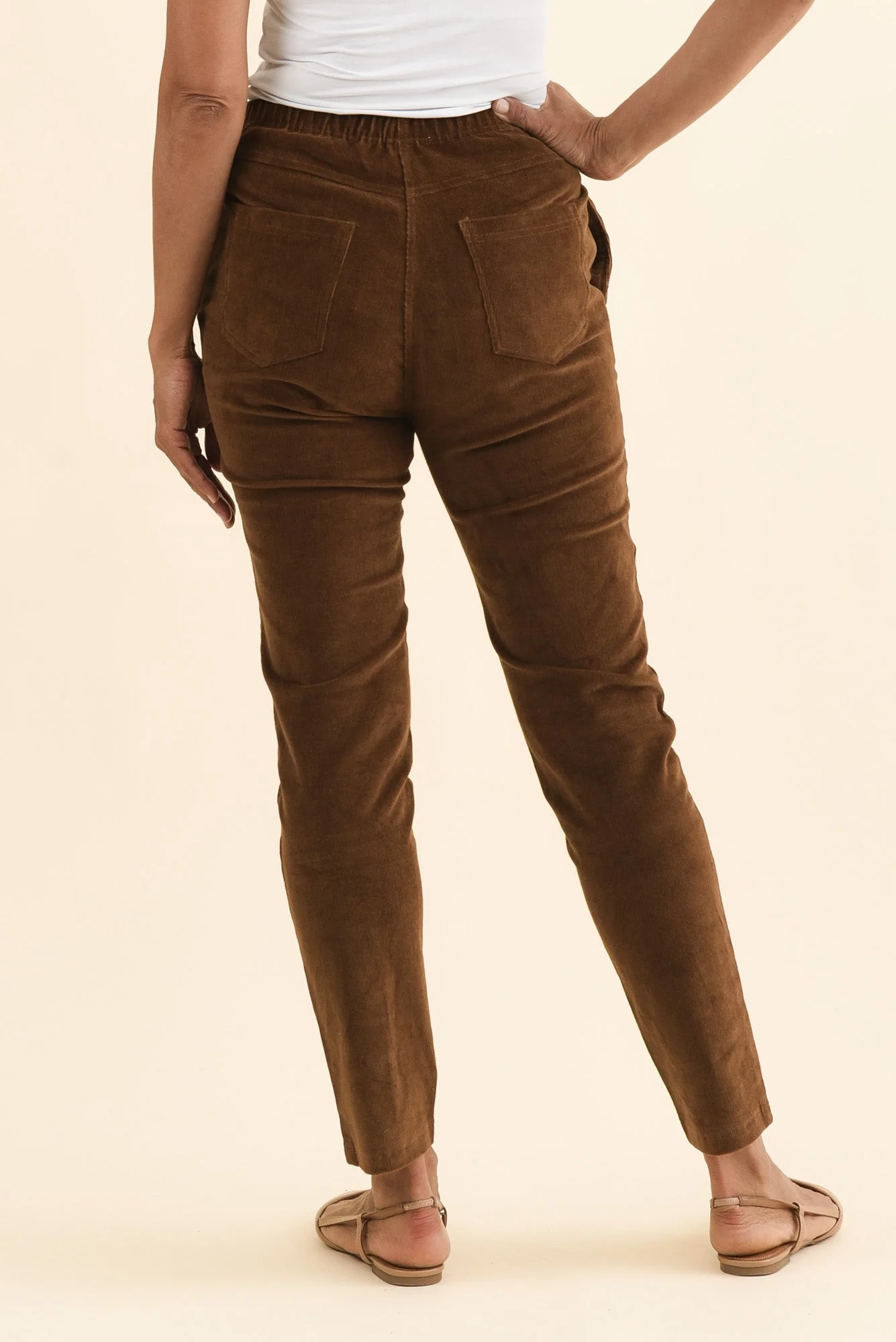 Elle Brown Corduroy Pants - Image 5