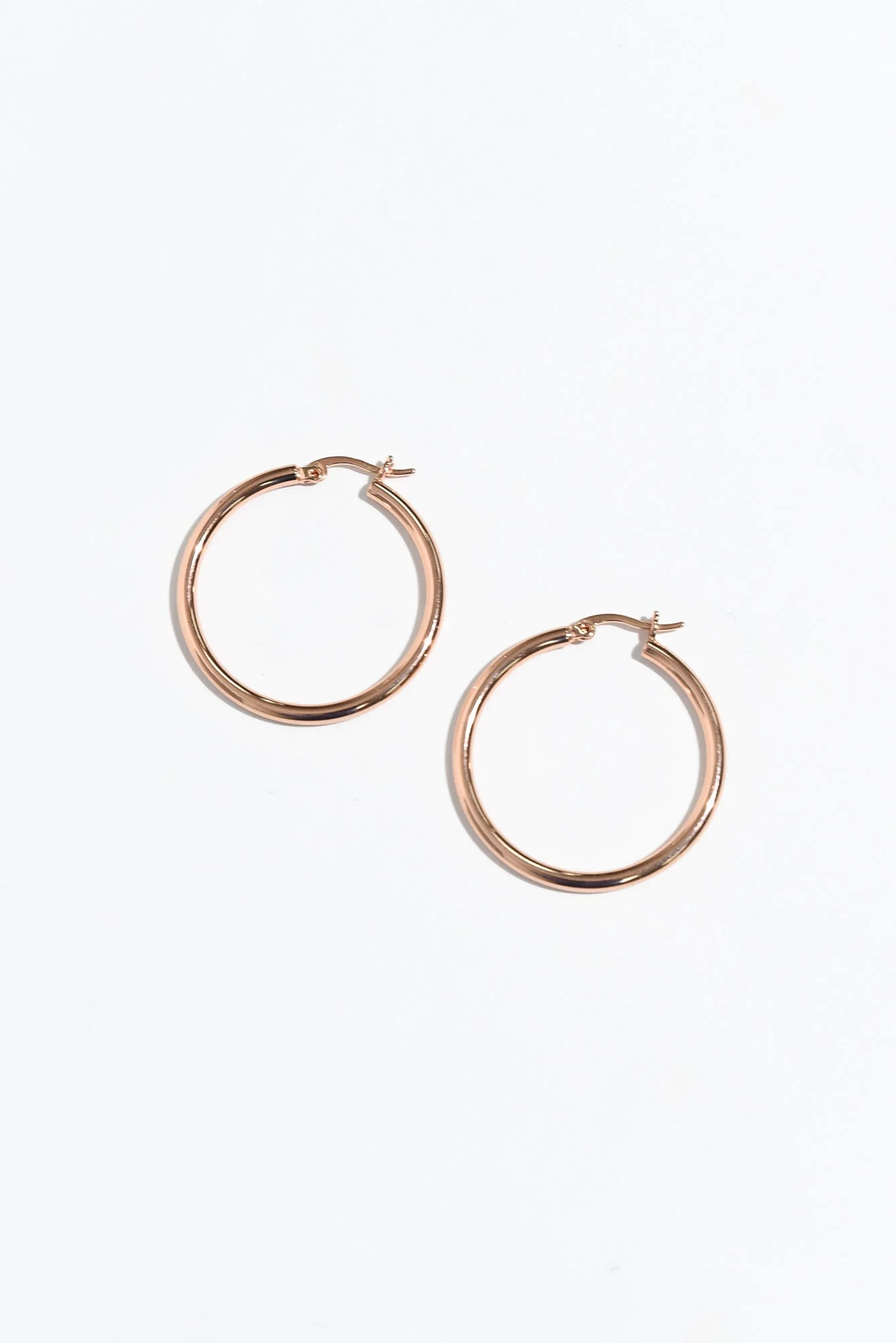 Erika Rose Gold Hoop Earrings