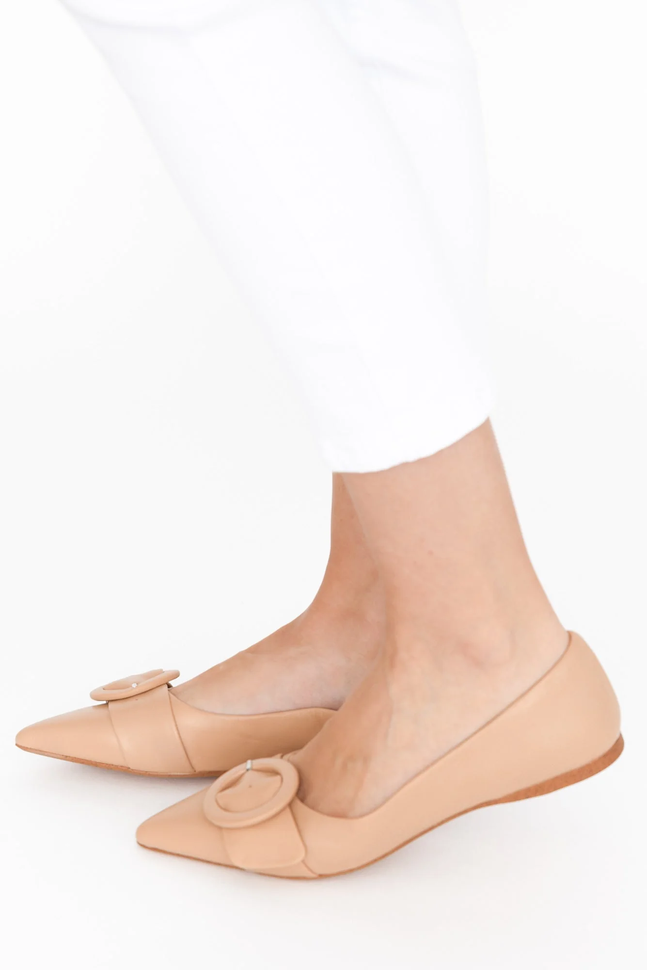 Fiv Nude Leather Buckle Loafer - Image 5