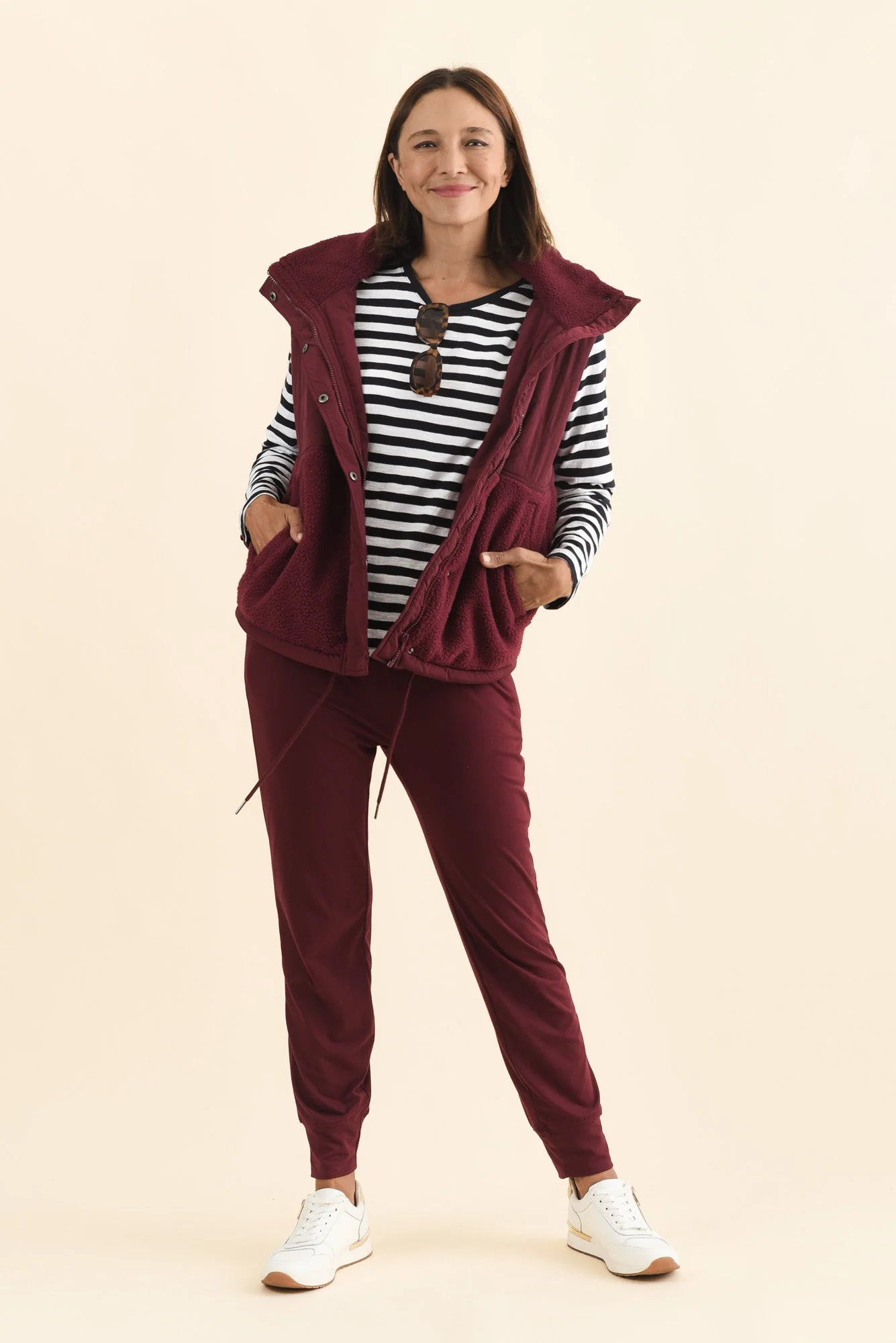 Freedom Burgundy Drawstring Sweatpants - Image 3