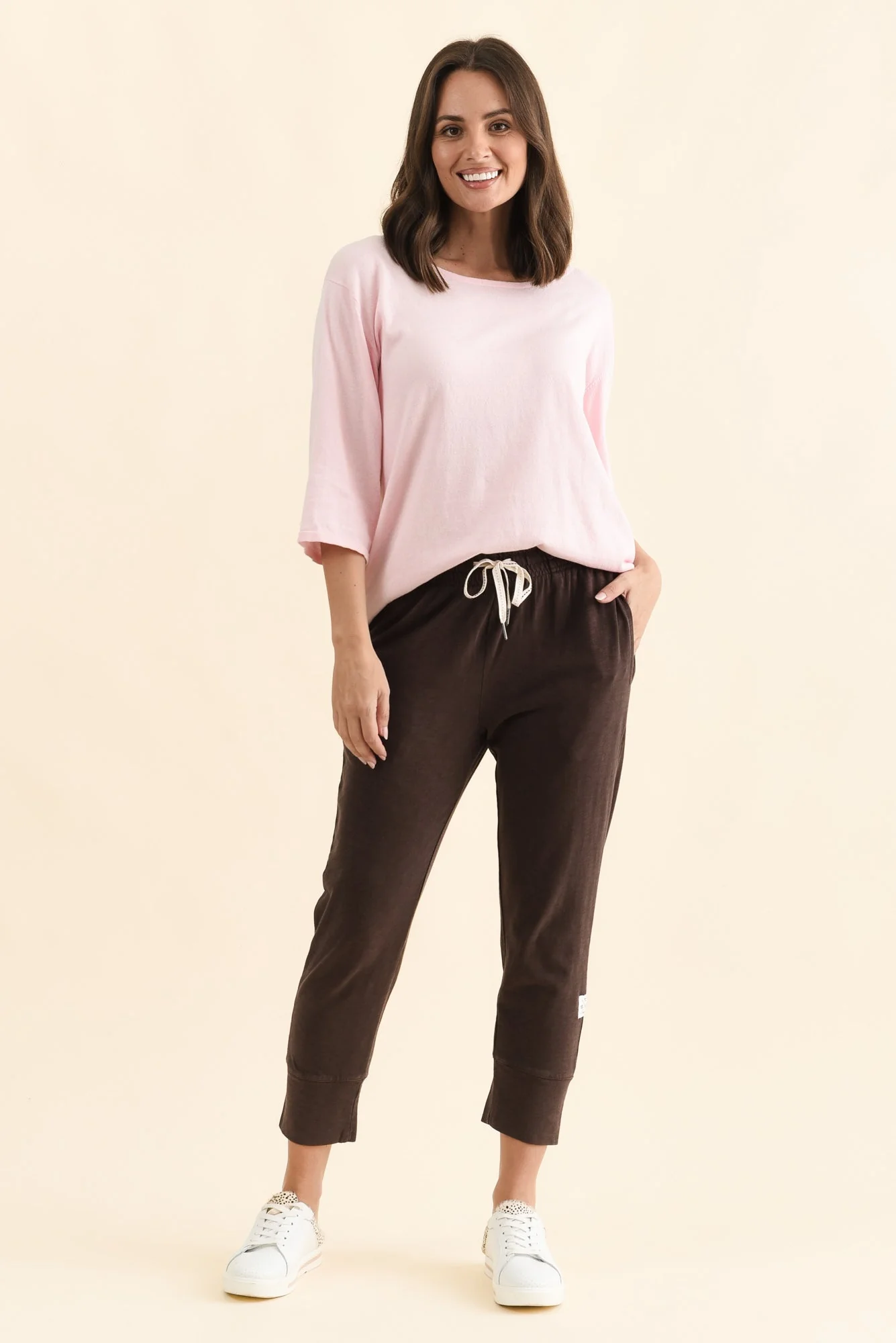 Fundamental Brunch Dark Brown Cotton Sweatpants - Image 7