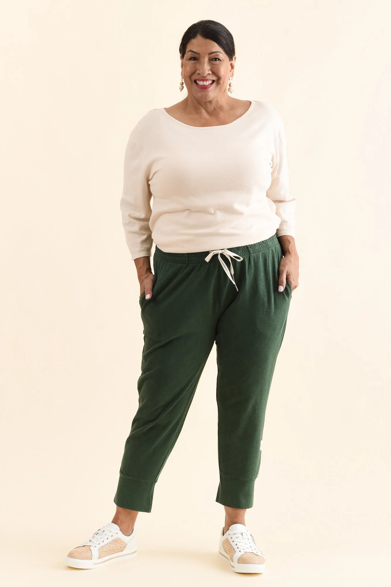 Fundamental Brunch Dark Green Cotton Sweatpants - Image 6