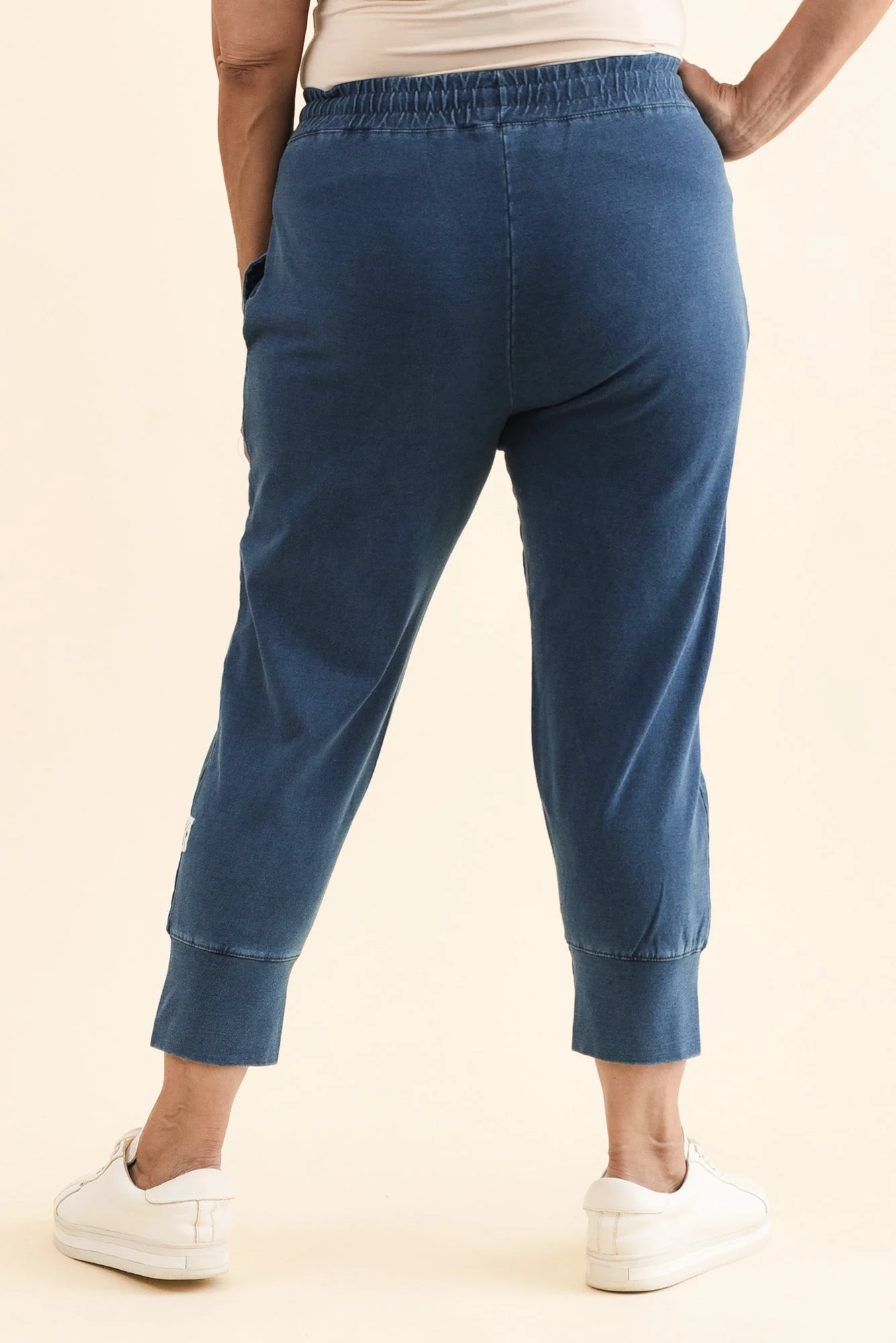 Fundamental Brunch Vintage Blue Cotton Sweatpants - Image 5