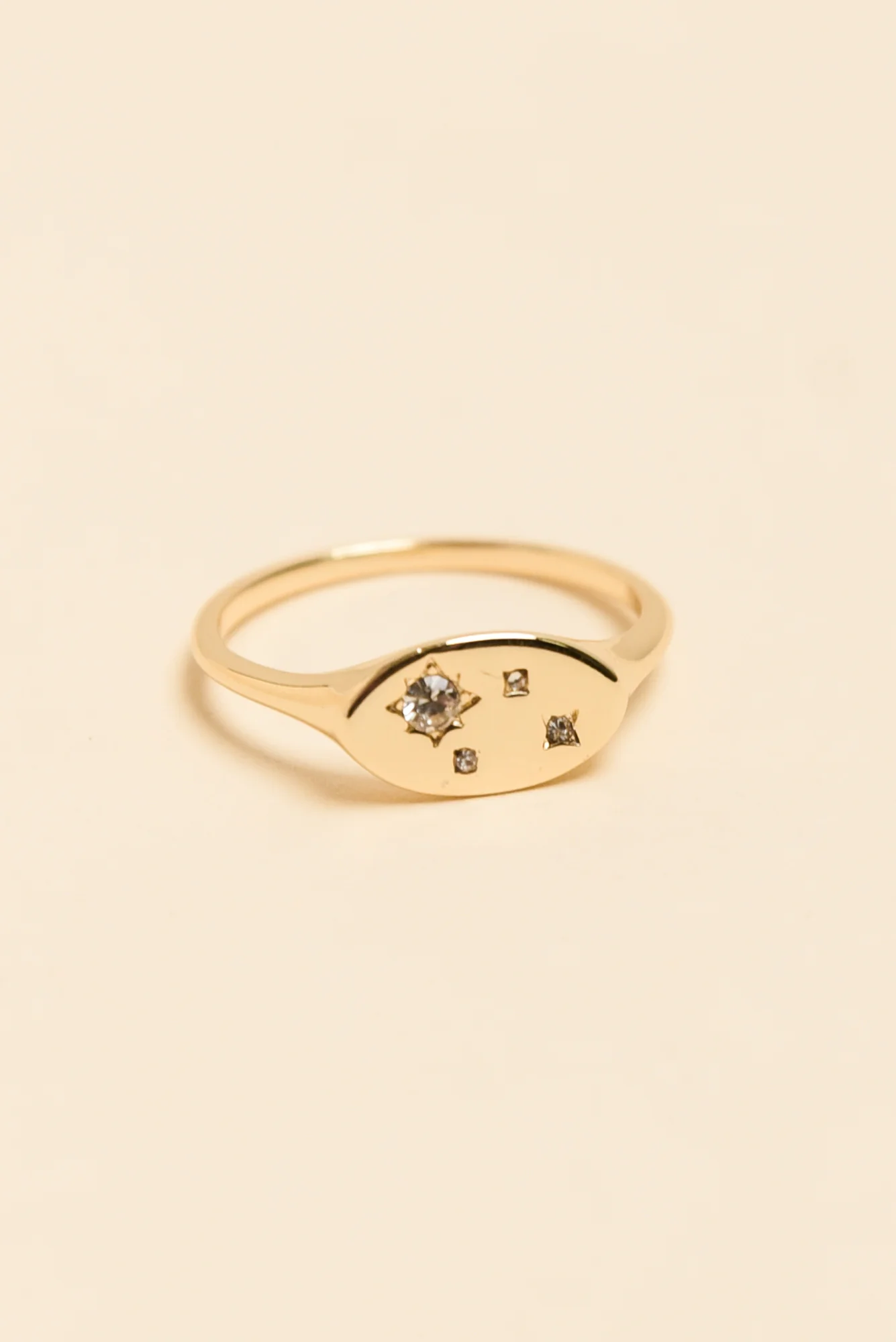 Goodwin Gold Diamante Ring