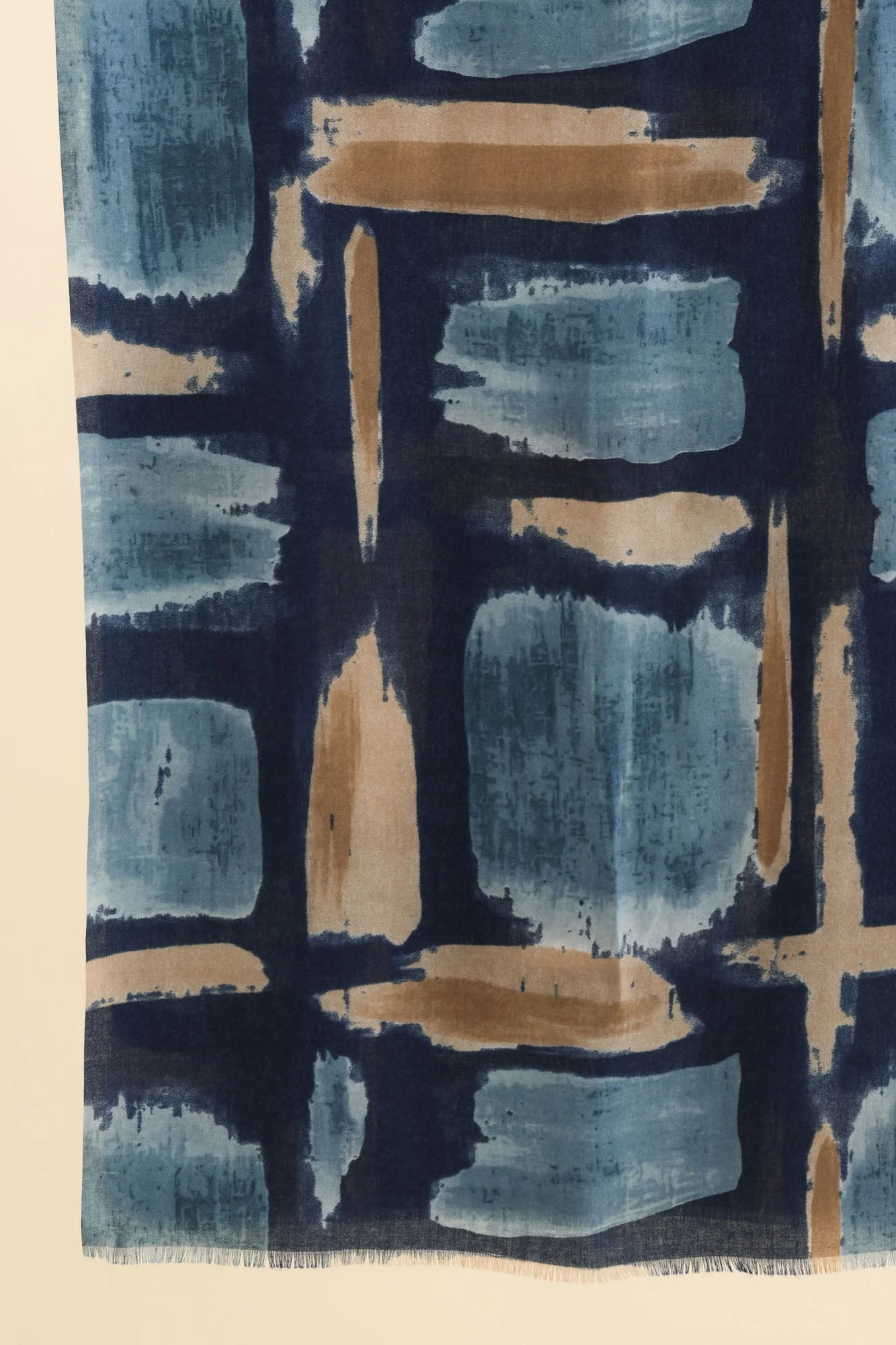 Gutha Blue Abstract Scarf - Image 4