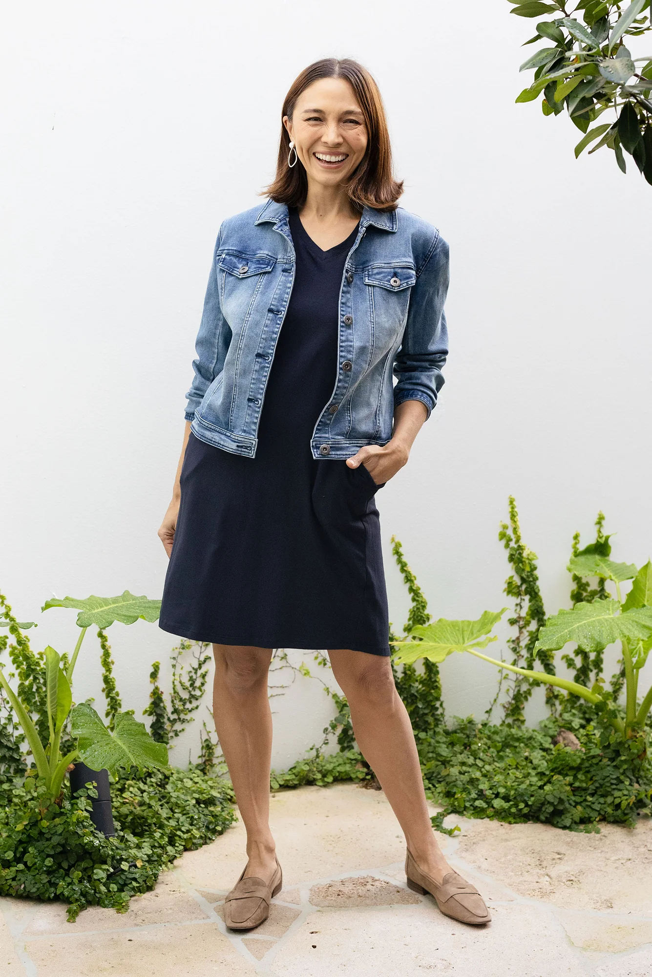 Harley Navy Cotton Tee Dress