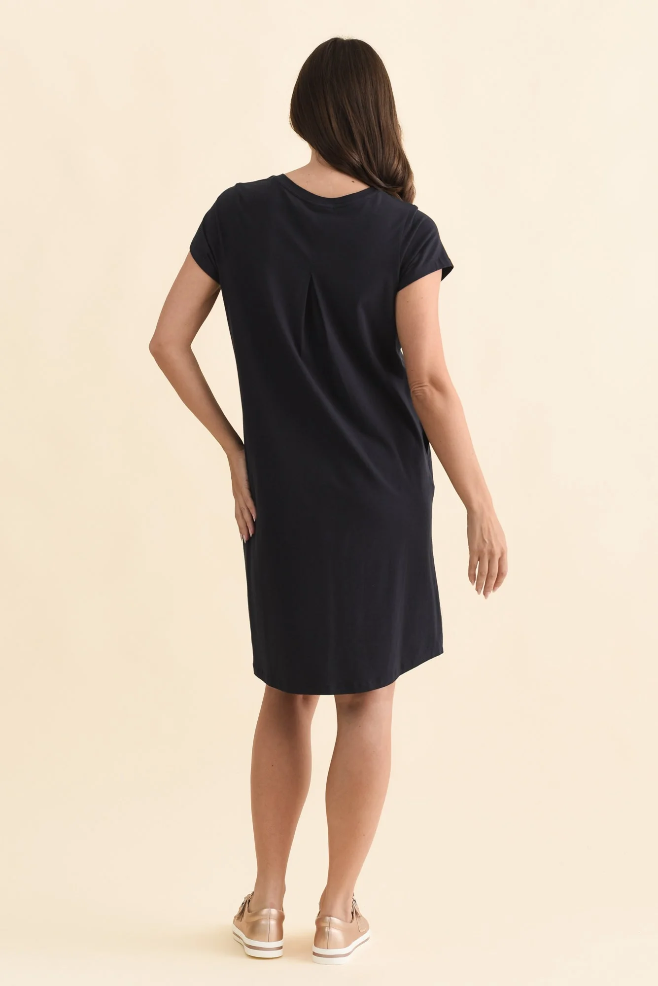 Harley Navy Cotton Tee Dress - Image 5