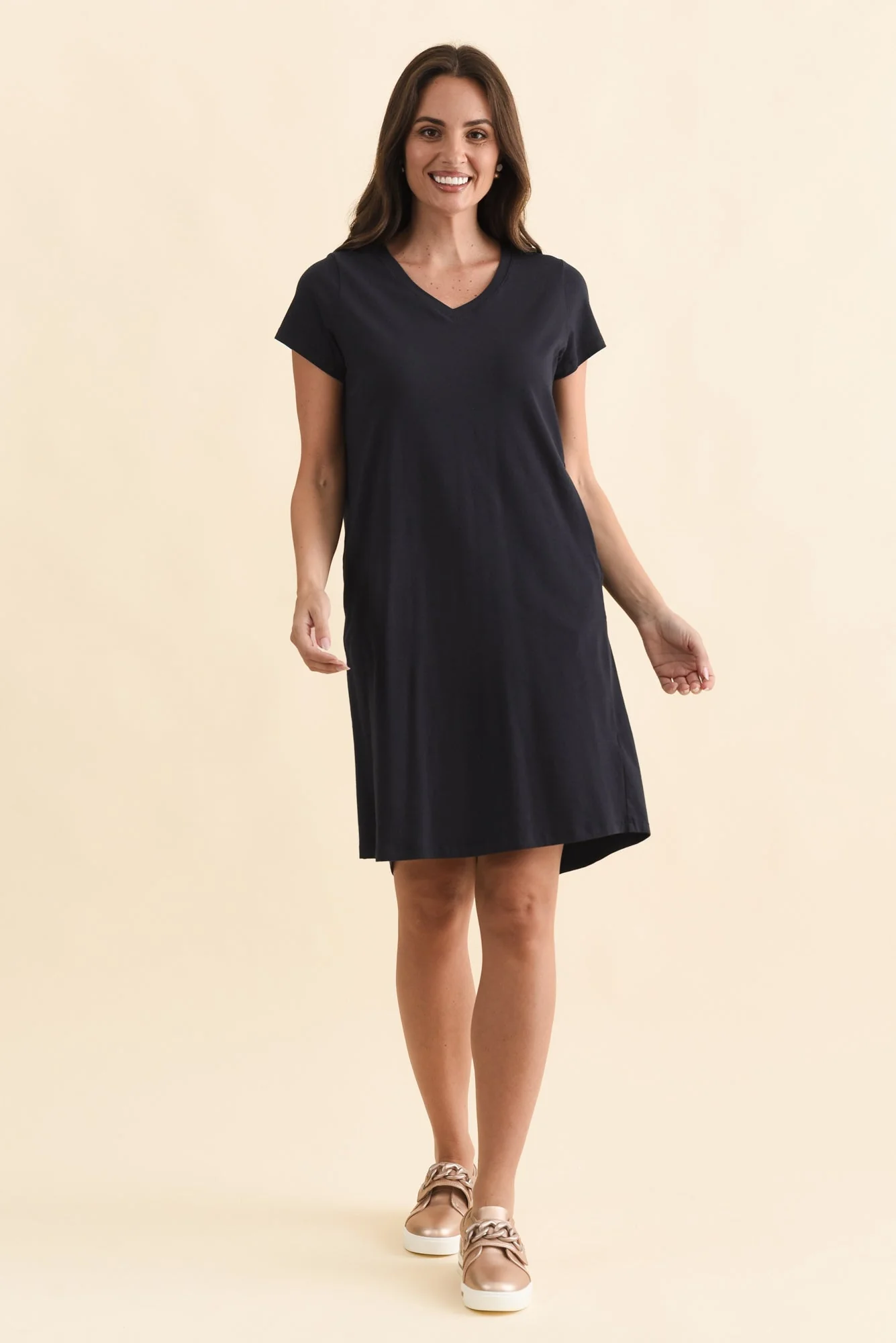 Harley Navy Cotton Tee Dress - Image 7