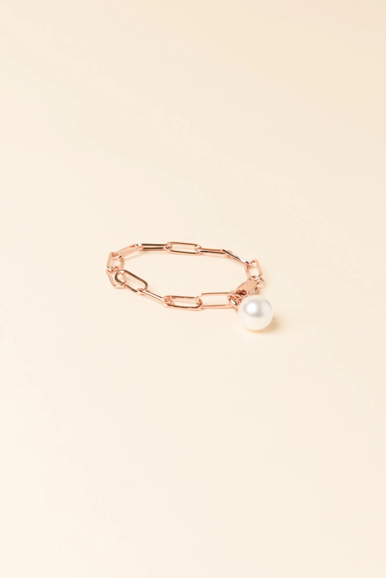 Hayley Rose Gold Pearl Bracelet - Image 2