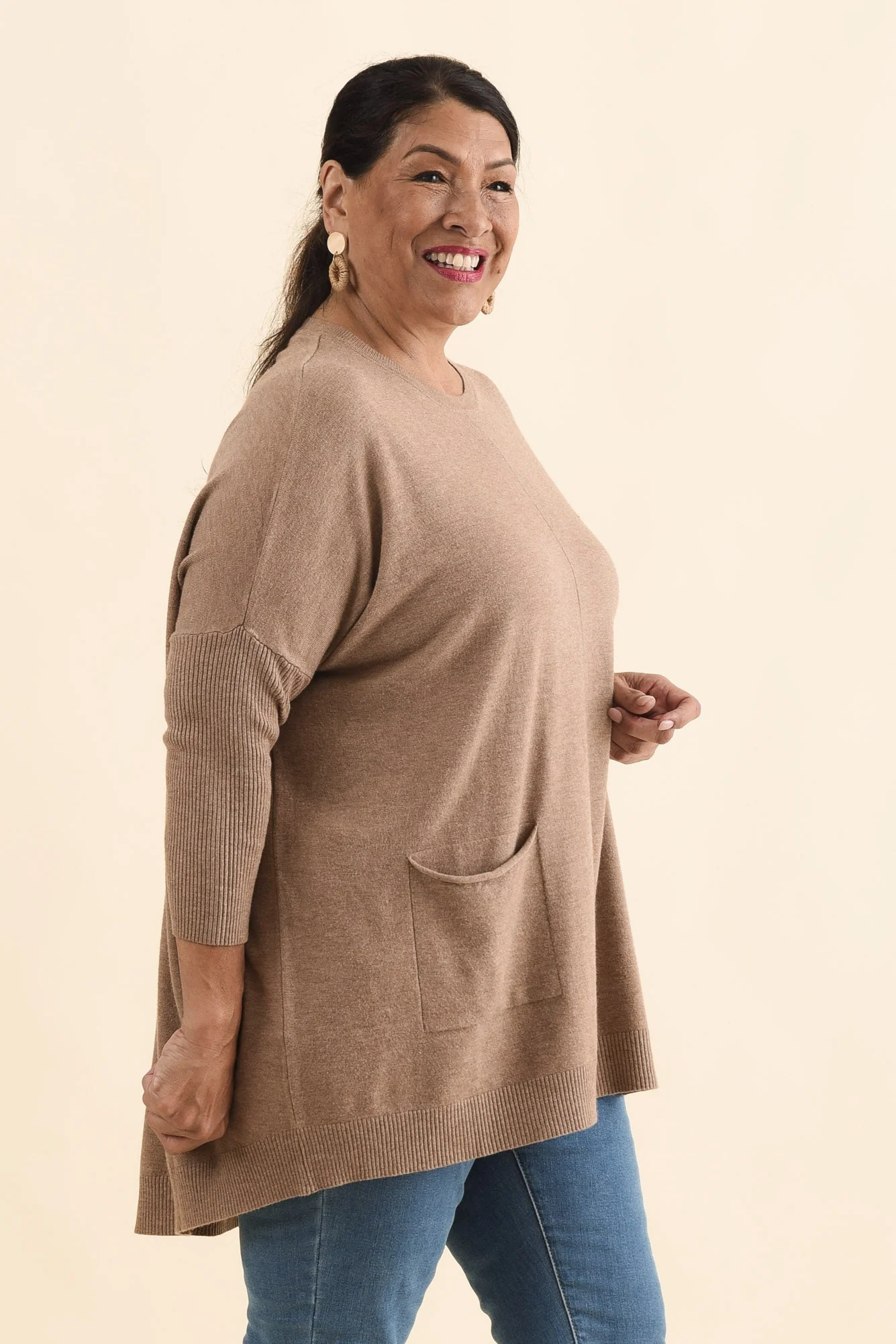 Helsinki Mocha Knit Pocket Jumper - Image 10