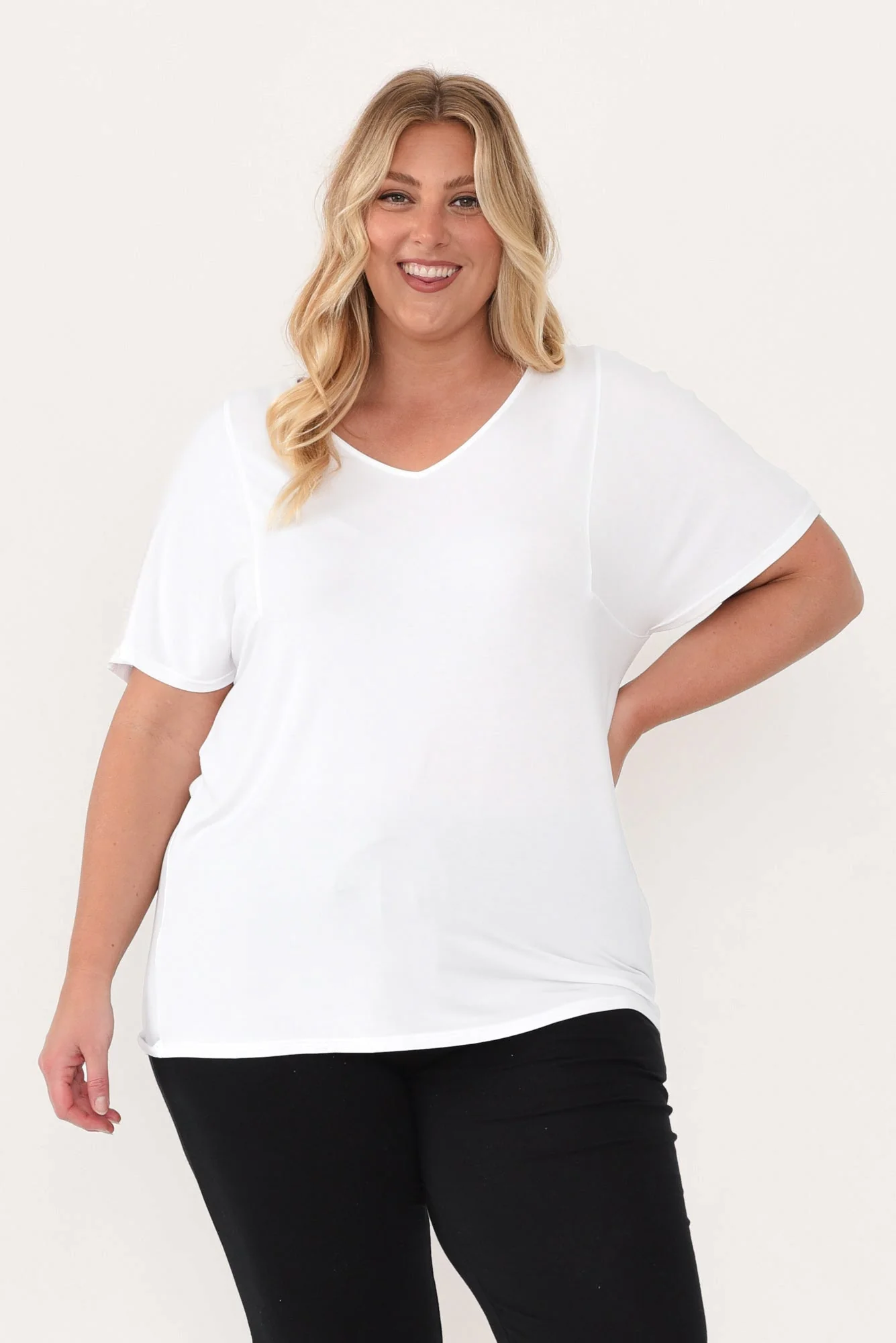 Ivy White Micro Modal Swing Tee - Image 8