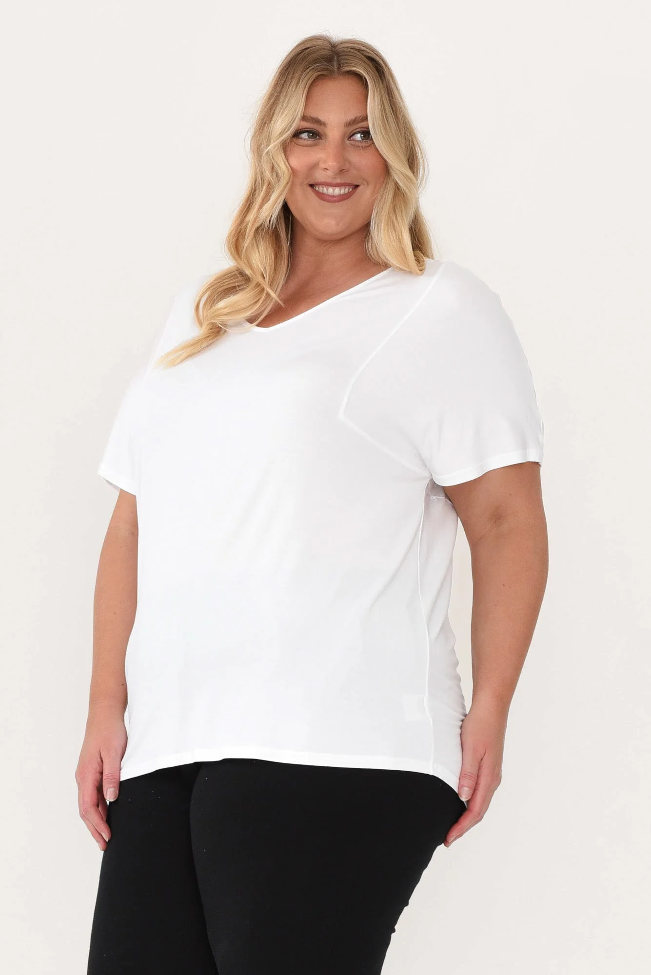 Ivy White Micro Modal Swing Tee - Image 9