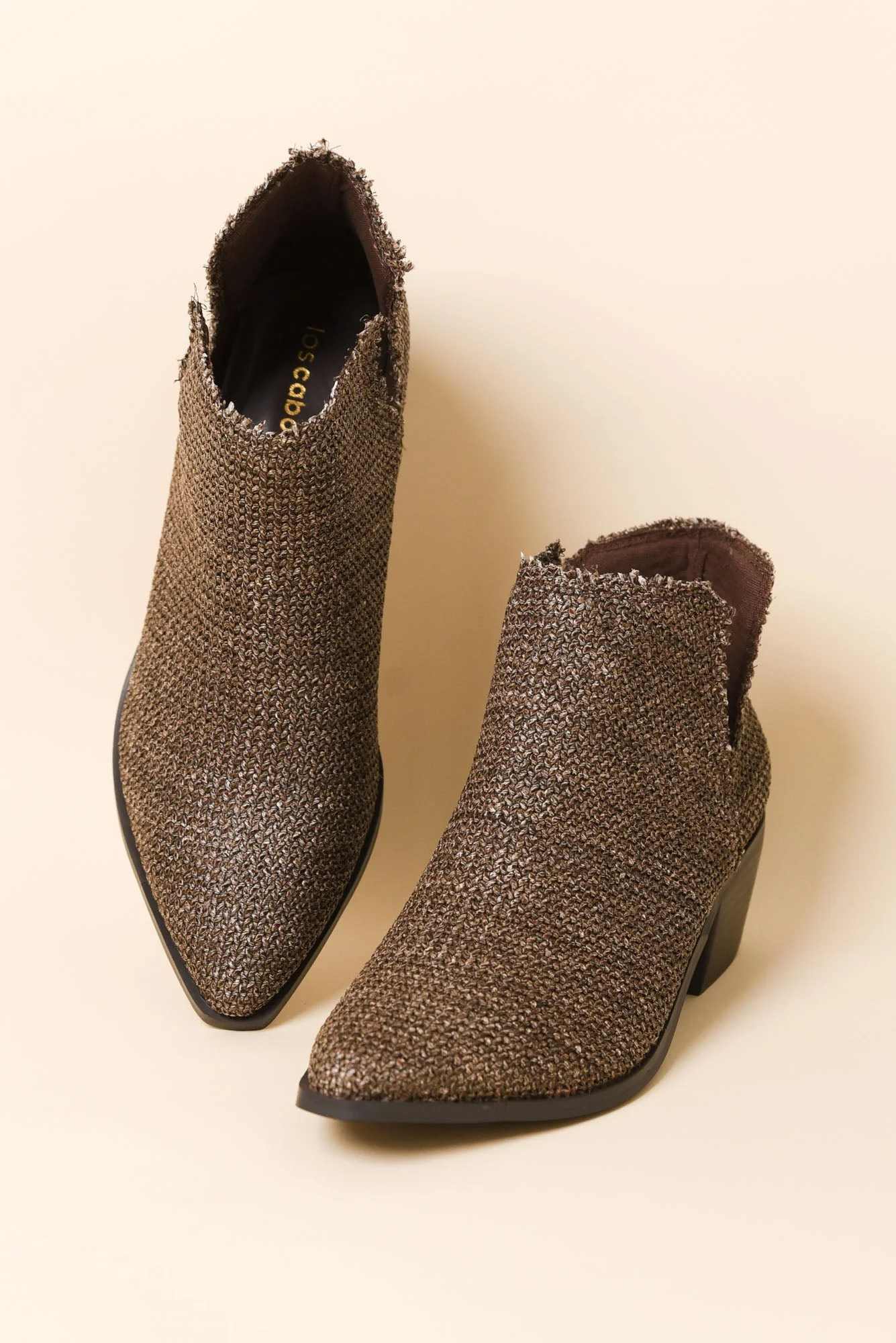 Kani Brown Raffia Heeled Boot - Image 2