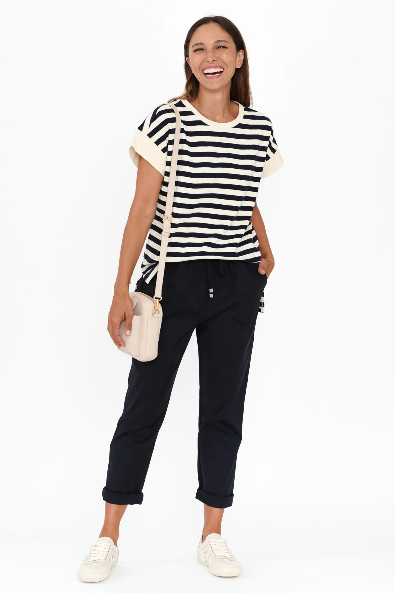 Kenzie Navy Drawstring Pants - Image 3
