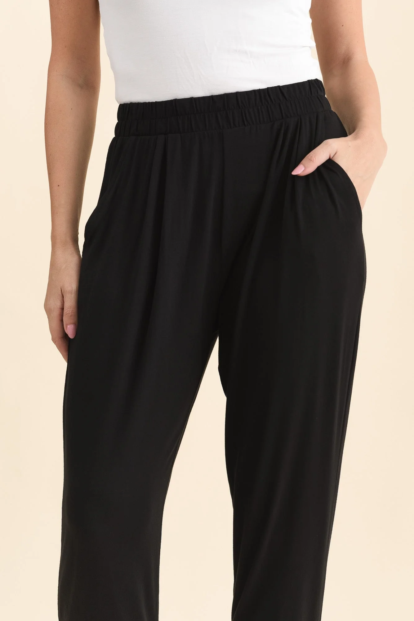 Louis Black Cropped Jogger Pants - Image 5