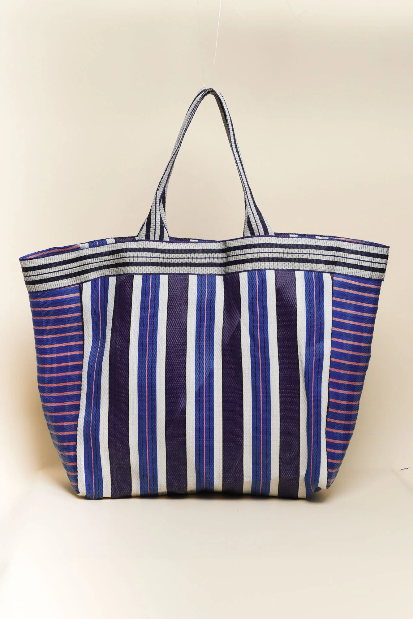 Lyndal Blue Stripe Large Tote Bag - Image 2