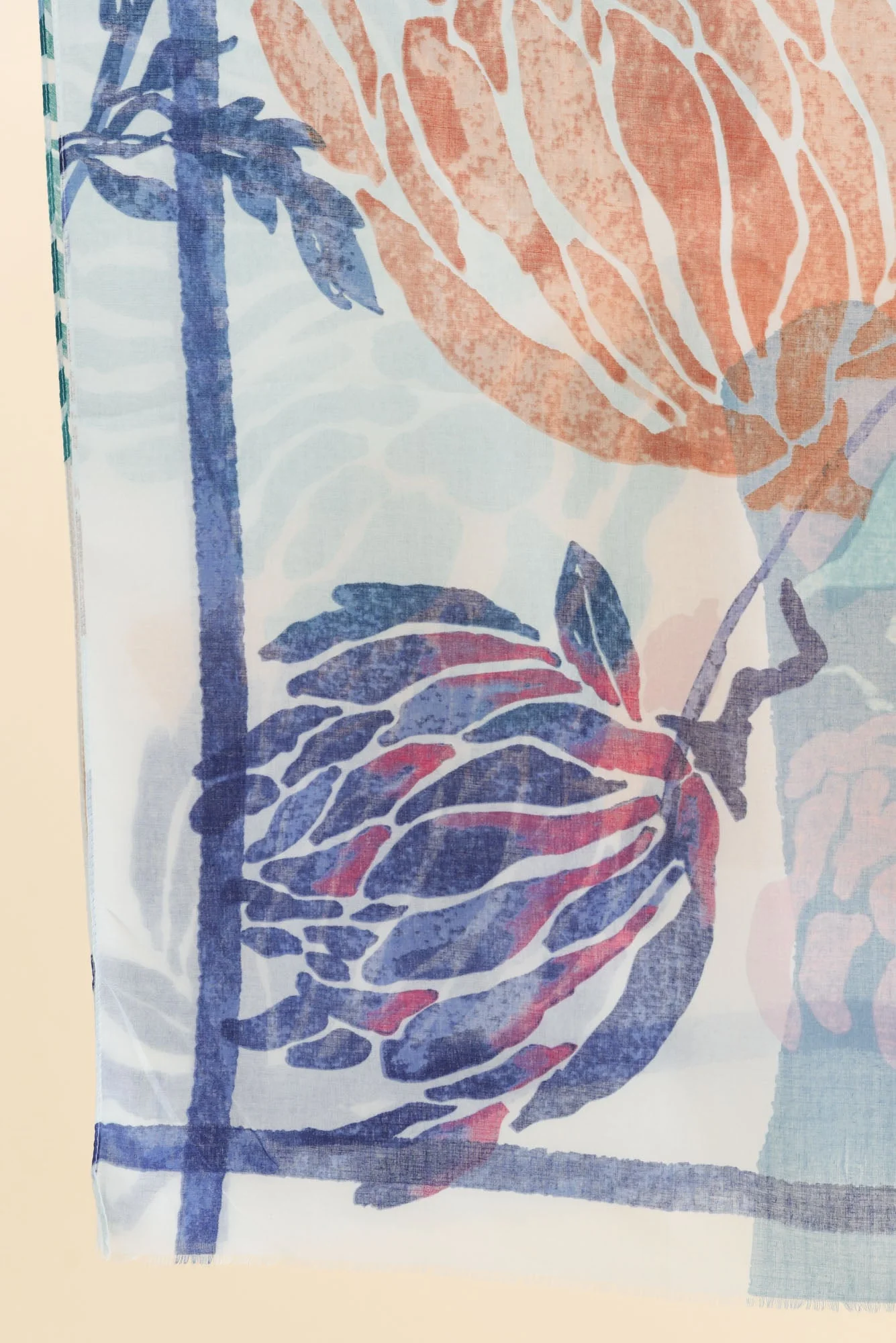 Maleny Blue Garden Scarf - Image 4