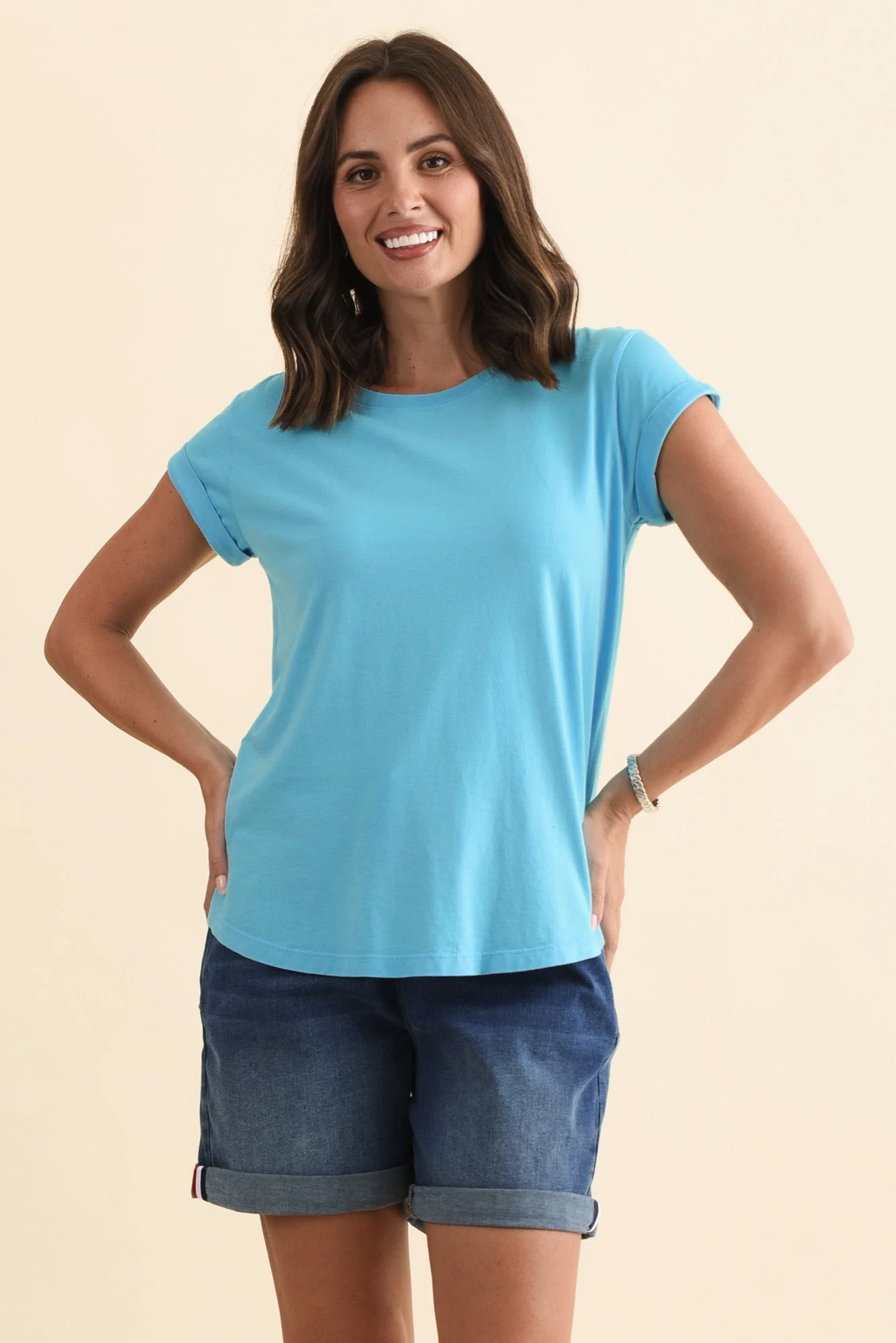 Manly Blue Cotton Tee - Image 2