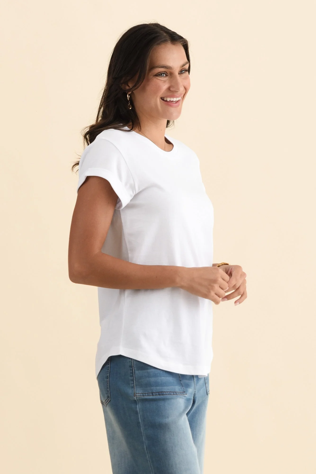 Manly White Cotton Tee - Image 4