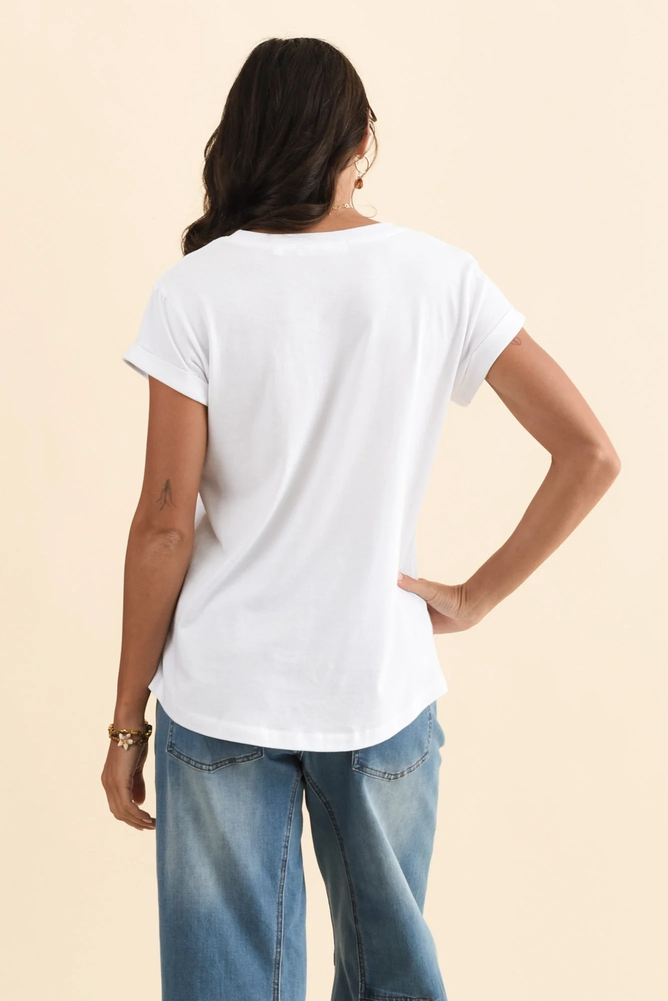 Manly White Cotton Tee - Image 5