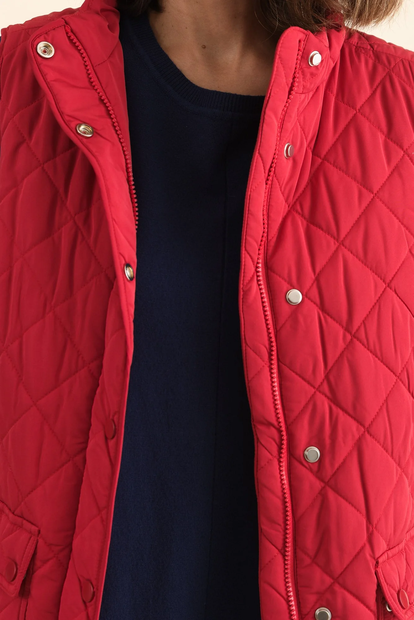 Max Red Quilted Pocket Vest - Image 6