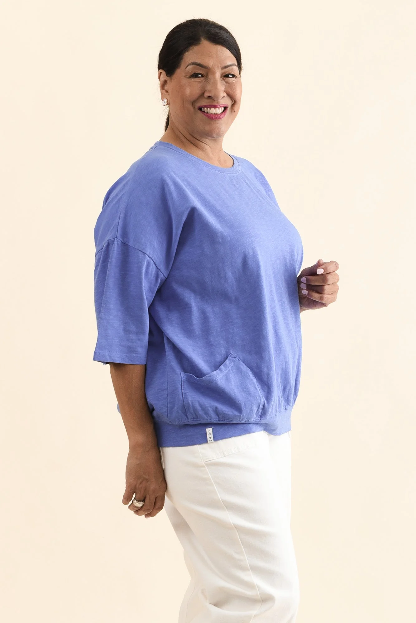 Mazie Blue Cotton Sweat - Image 3