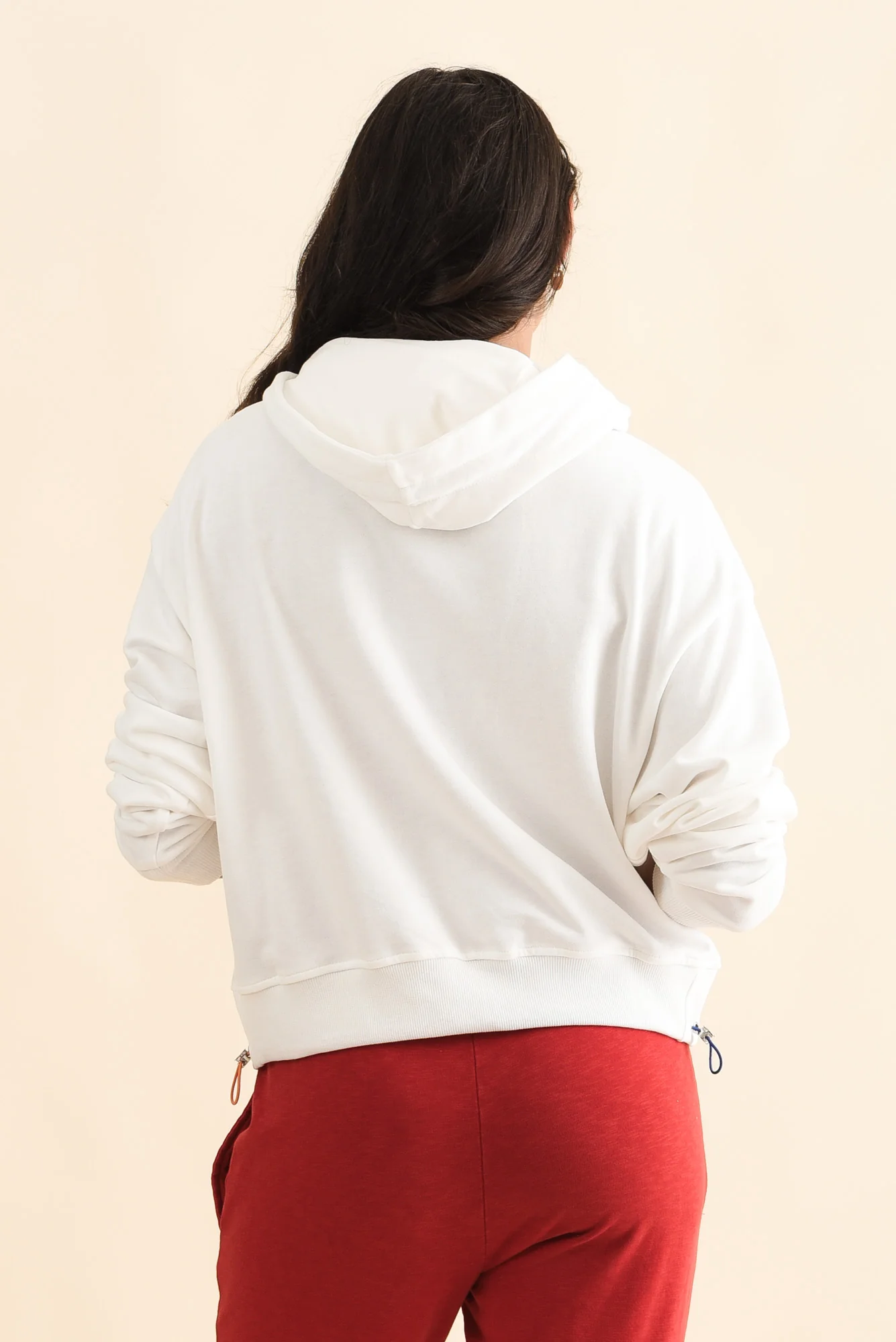 Meeko White Cotton Hooded Jumper - Image 5